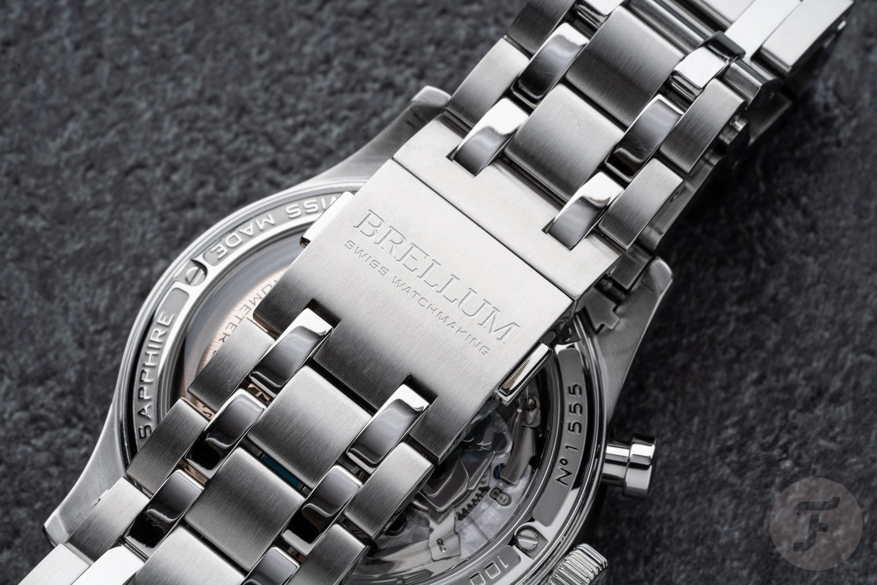 Brellum Pandial Power Reserve LE Chronometer bracelet, clasp closed