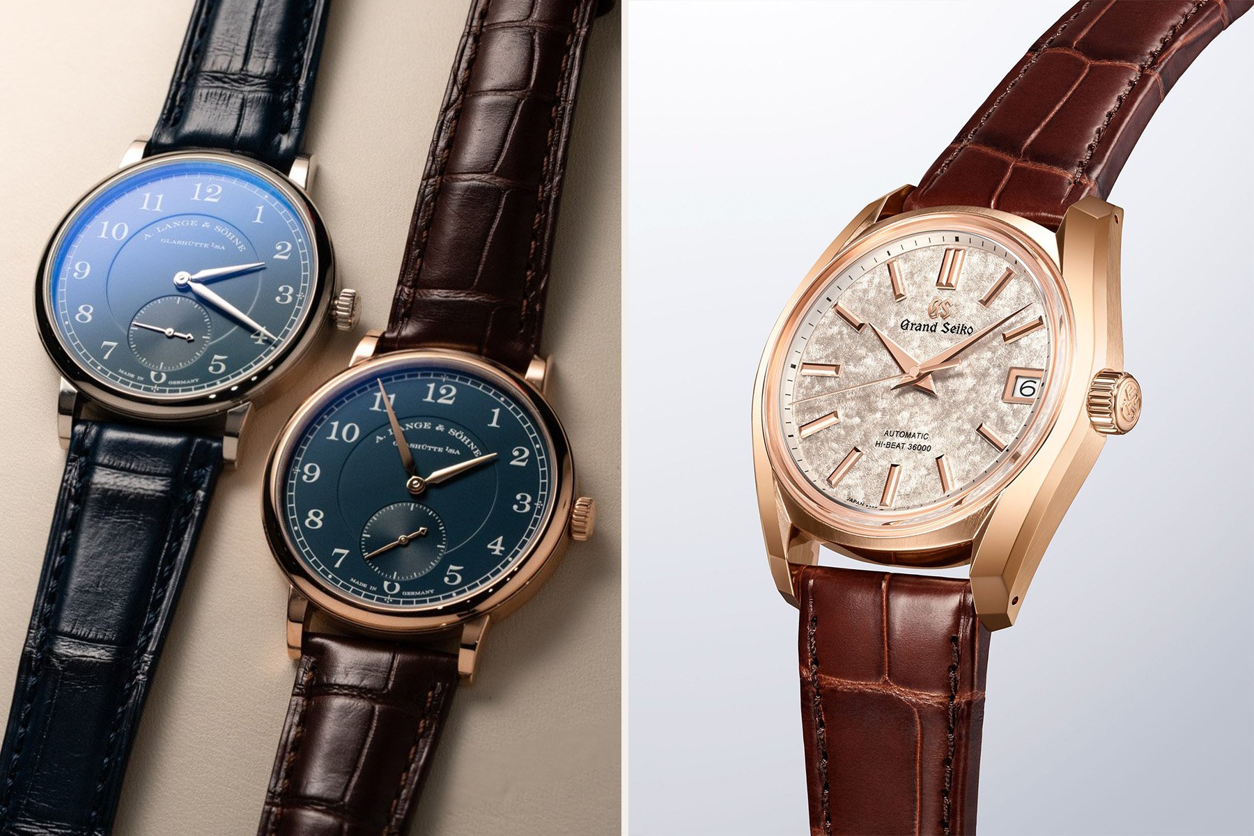 Fratello Dress Watch Season: Round 1 — A. Lange & Söhne 1815 (34mm) Vs. Grand Seiko SBGH368