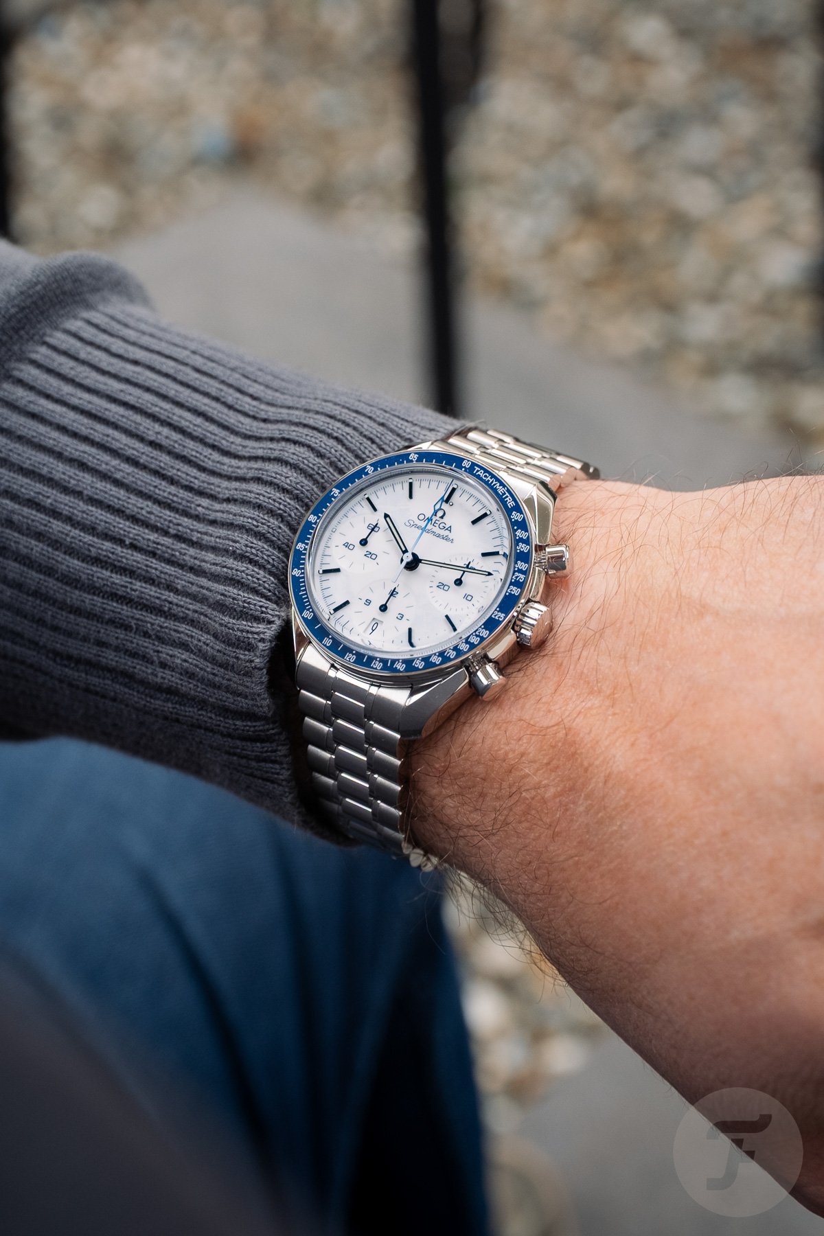 Omega Speedmaster Milano Cortina 2026 wrist shot