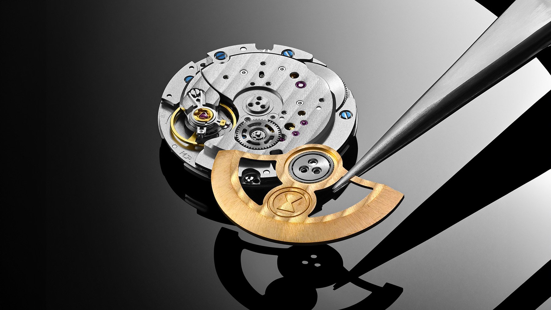 Favre Leuba Deep Raider Renaissance FLD02 movement with rotor removed