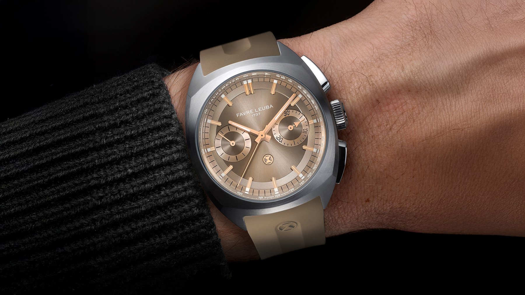 Dune-dial Favre Leuba Chief Chronograph wrist shot