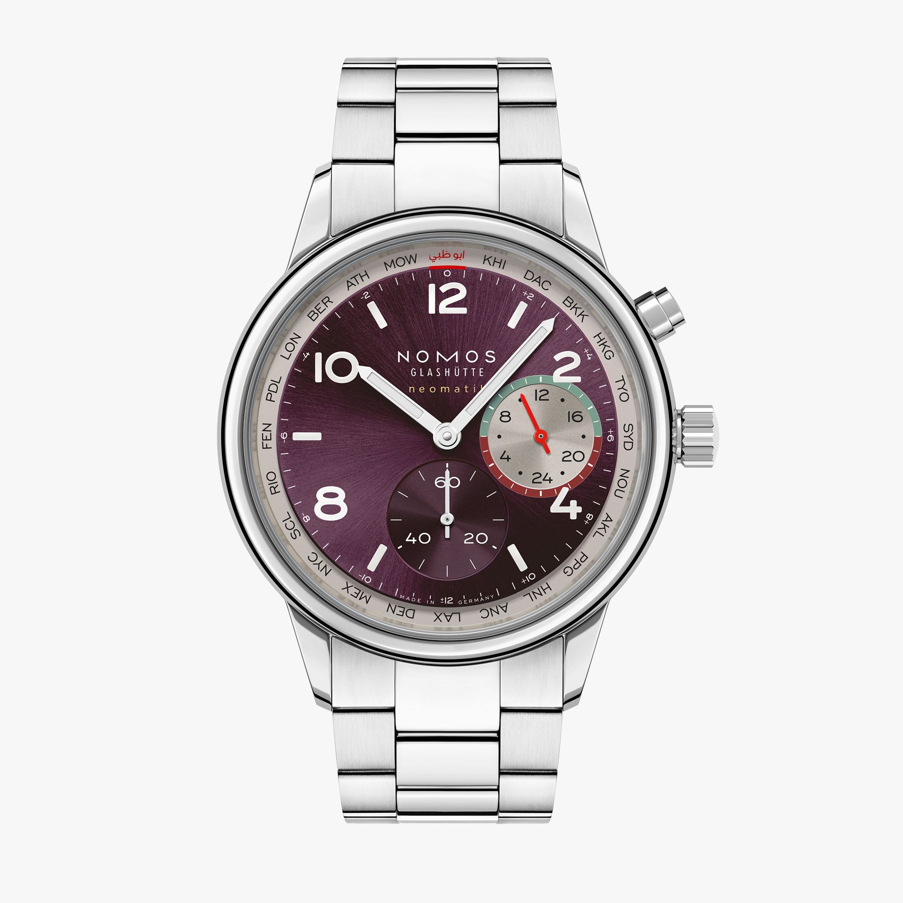Nomos Club Sport Neomatik Worldtimer for Mansour soldier shot