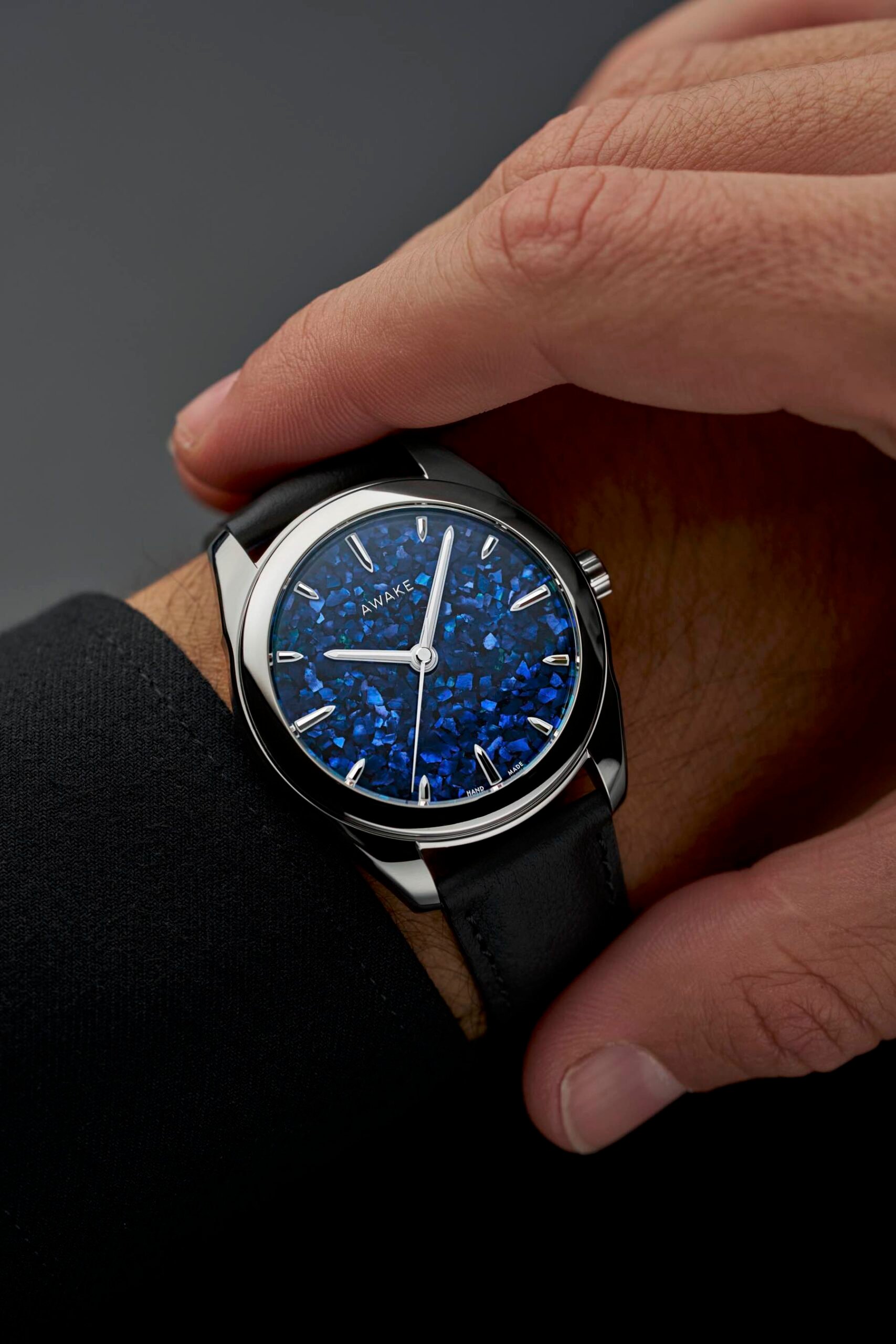 Awake Sơn Mài Fragments Blue on the wrist