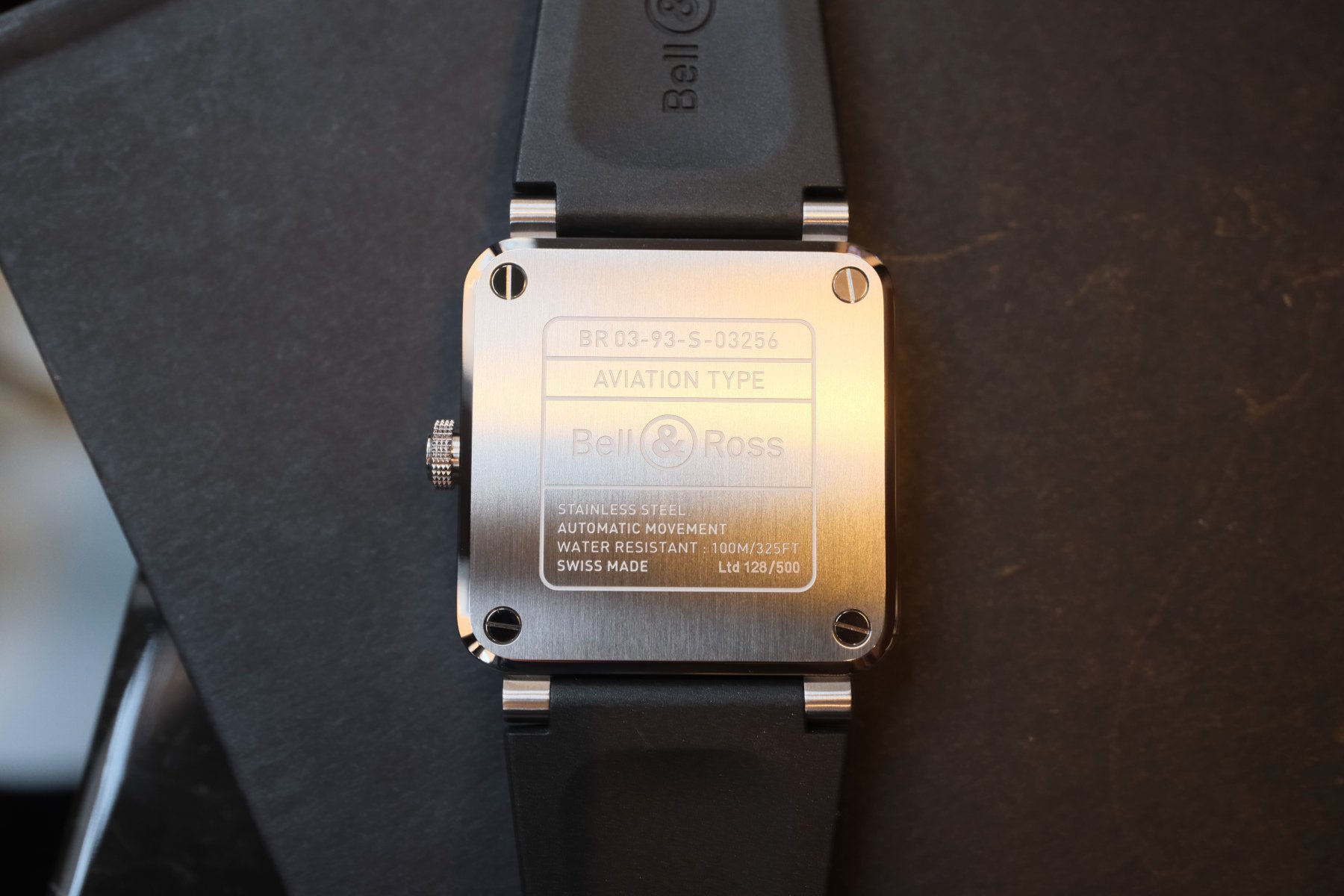 Bell & Ross BR-03 GMT Compass case back