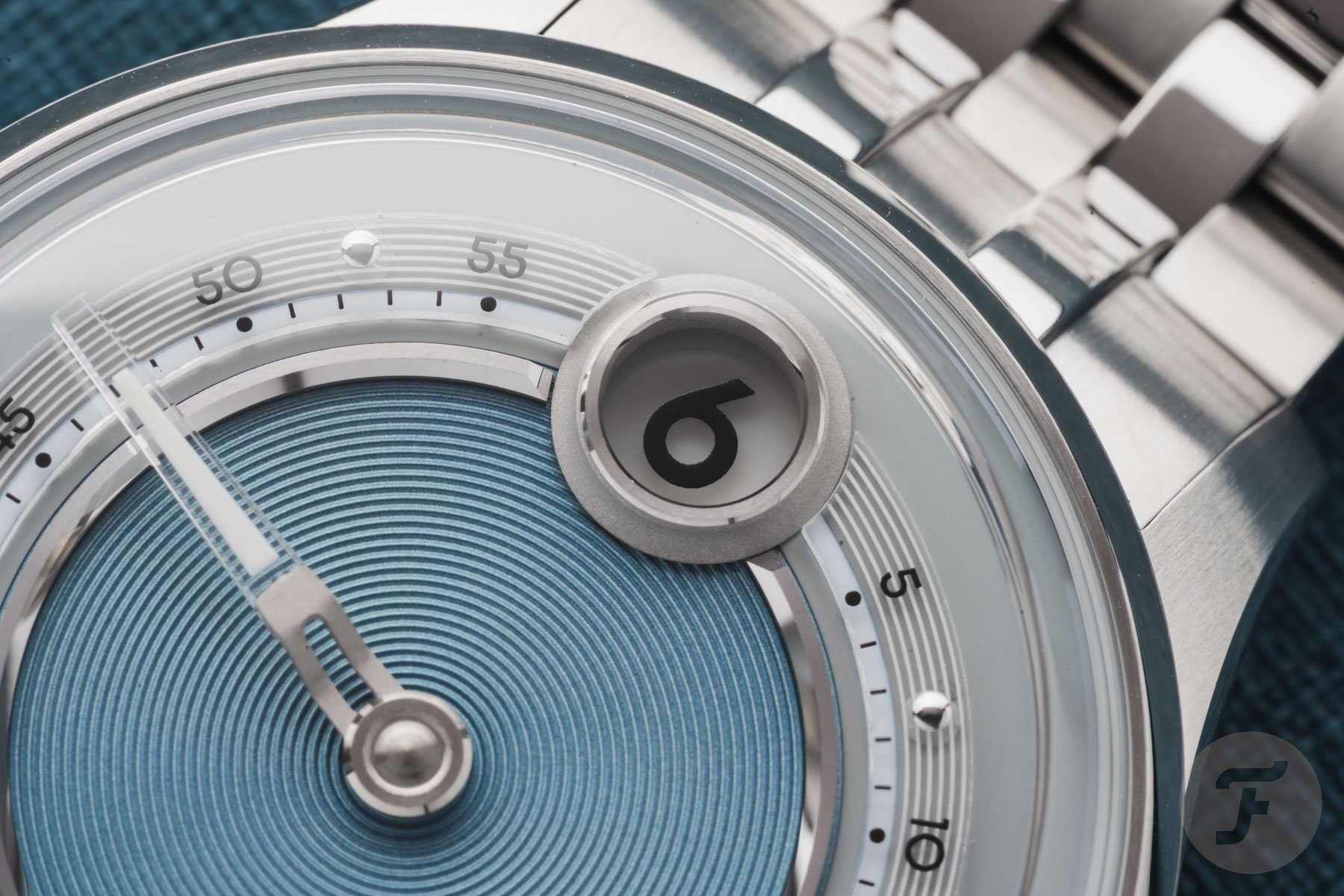 Christopher Ward C1 Jump Hour Mk V dial macro