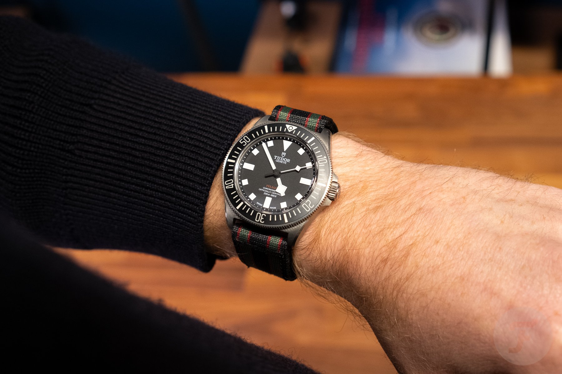 Tudor Pelagos FXD with Sigma Milcro strap, wrist shot