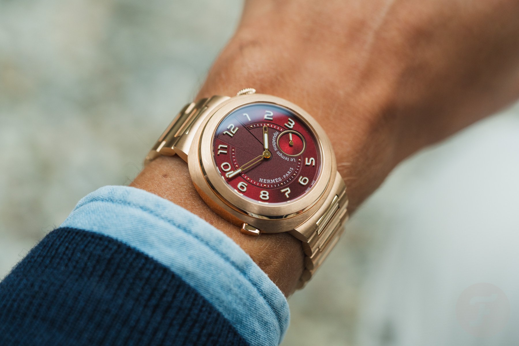 Hermès Cut Le Temps Suspendu on wrist