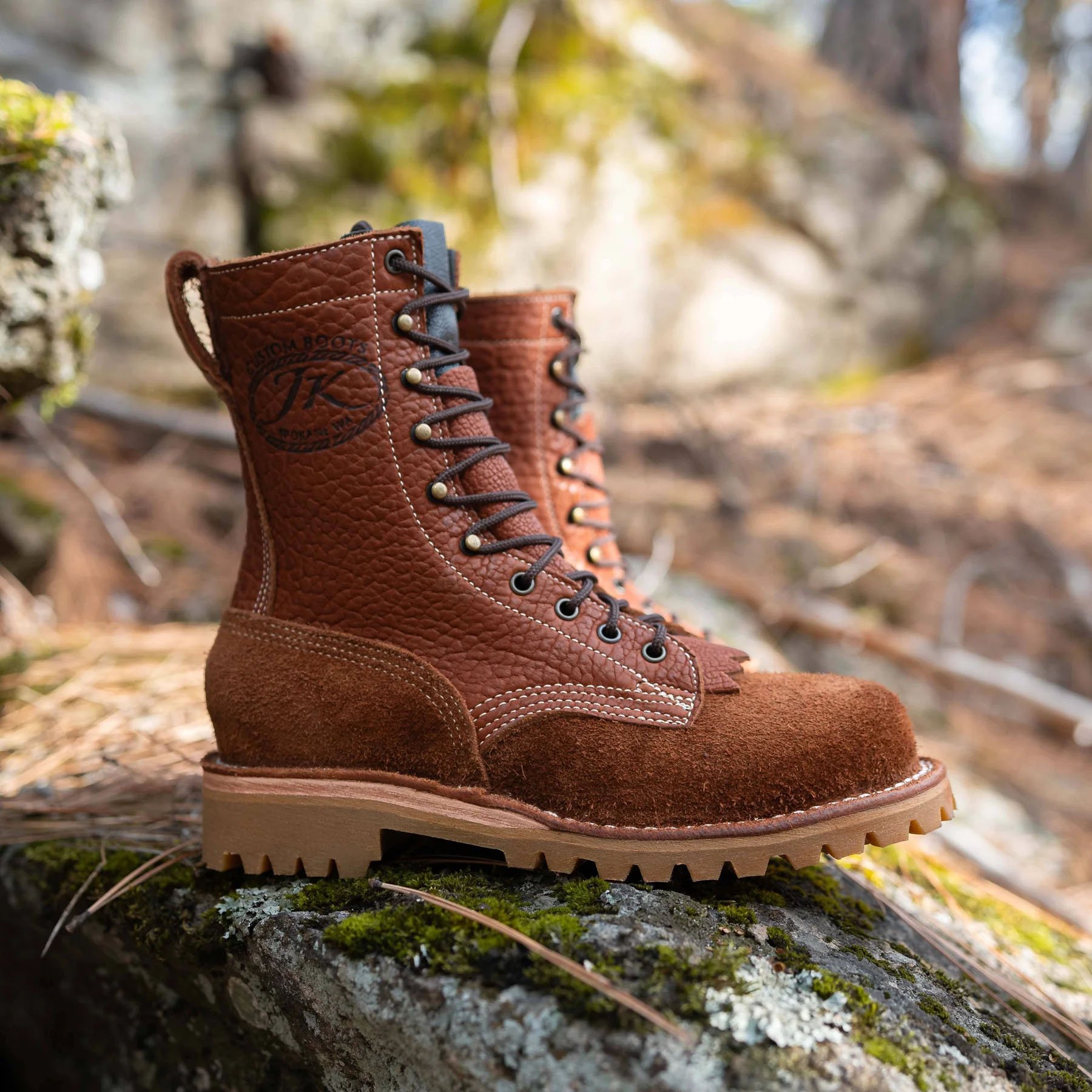 JK Boots O.T. Bison boots on rock