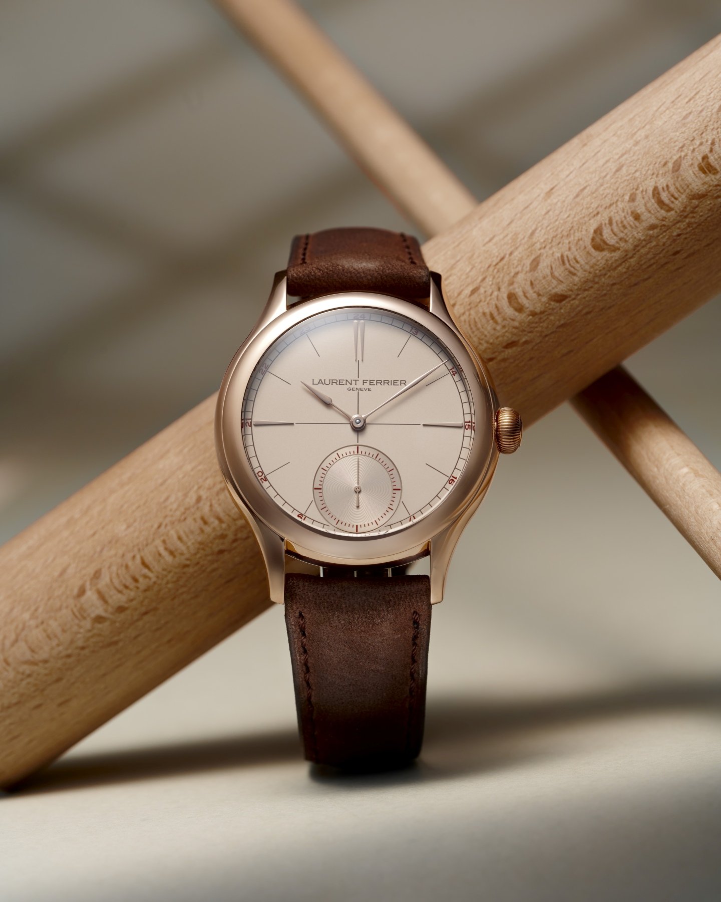Frontal view of the Laurent Ferrier Classic Origin Beige