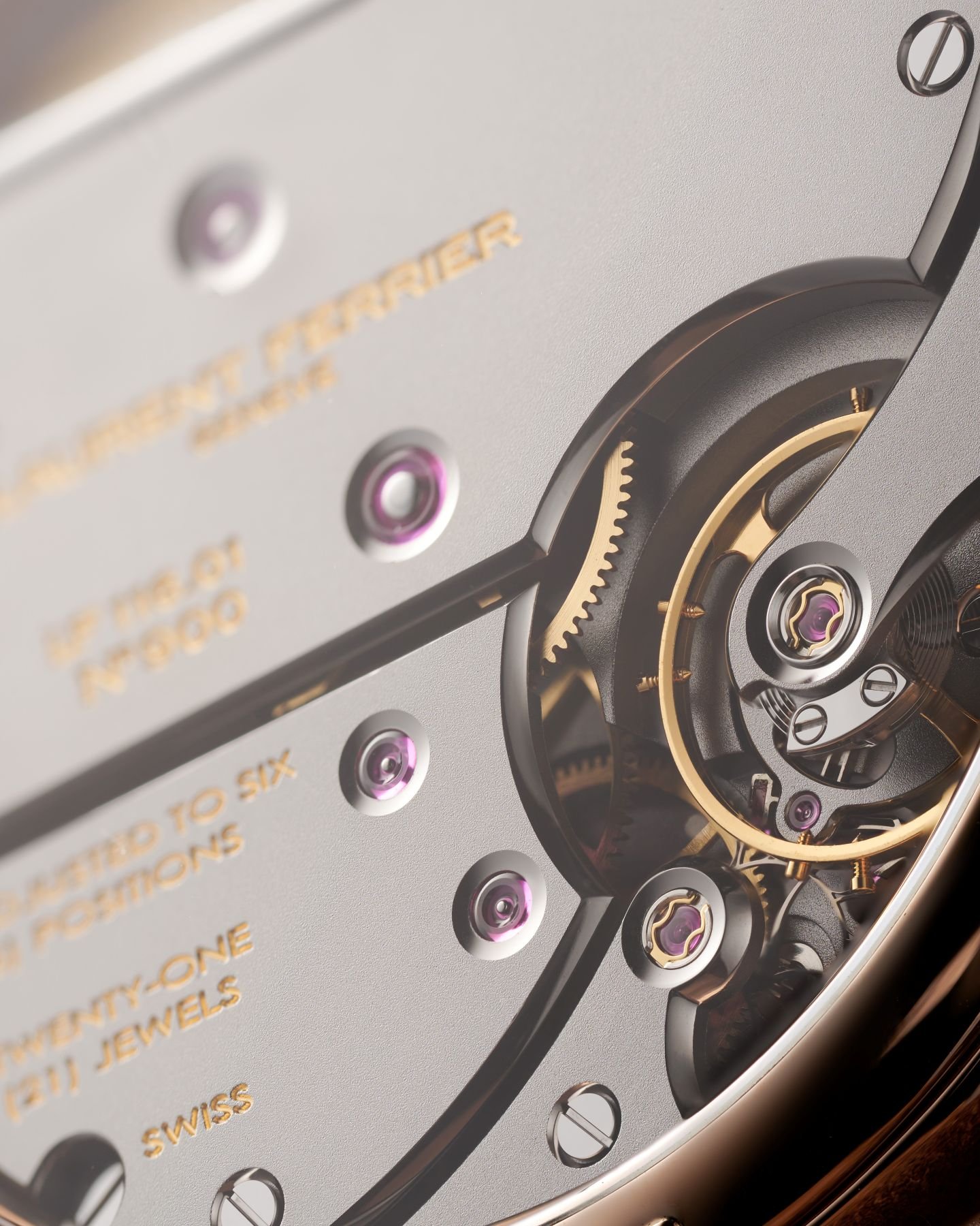 Movement inside the Laurent Ferrier Classic Origin Beige
