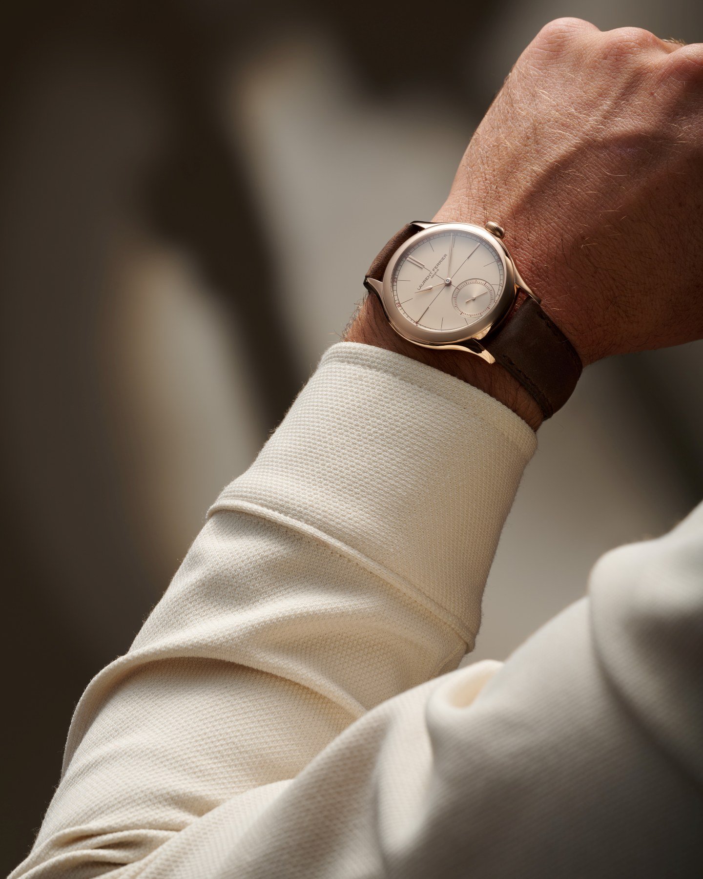 Laurent Ferrier Classic Origin Beige on the wrist