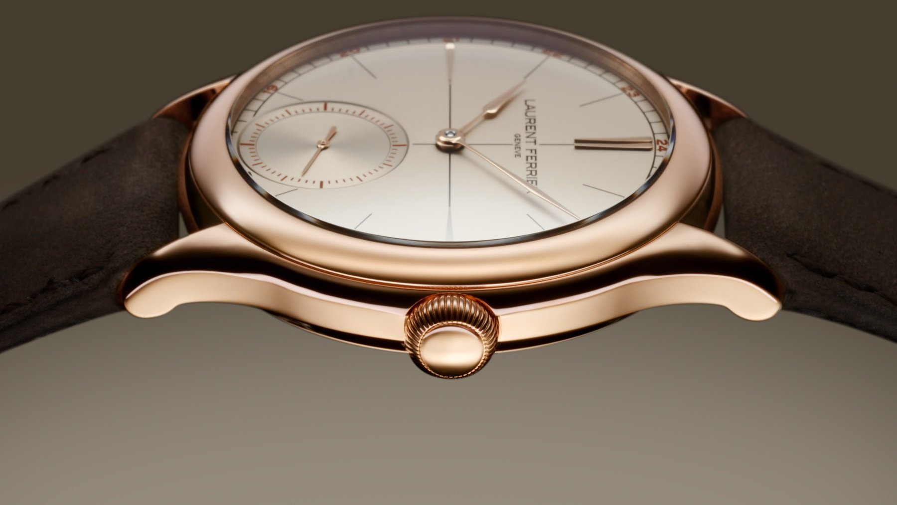 Profile shot of the Laurent Ferrier Classic Origin Beige