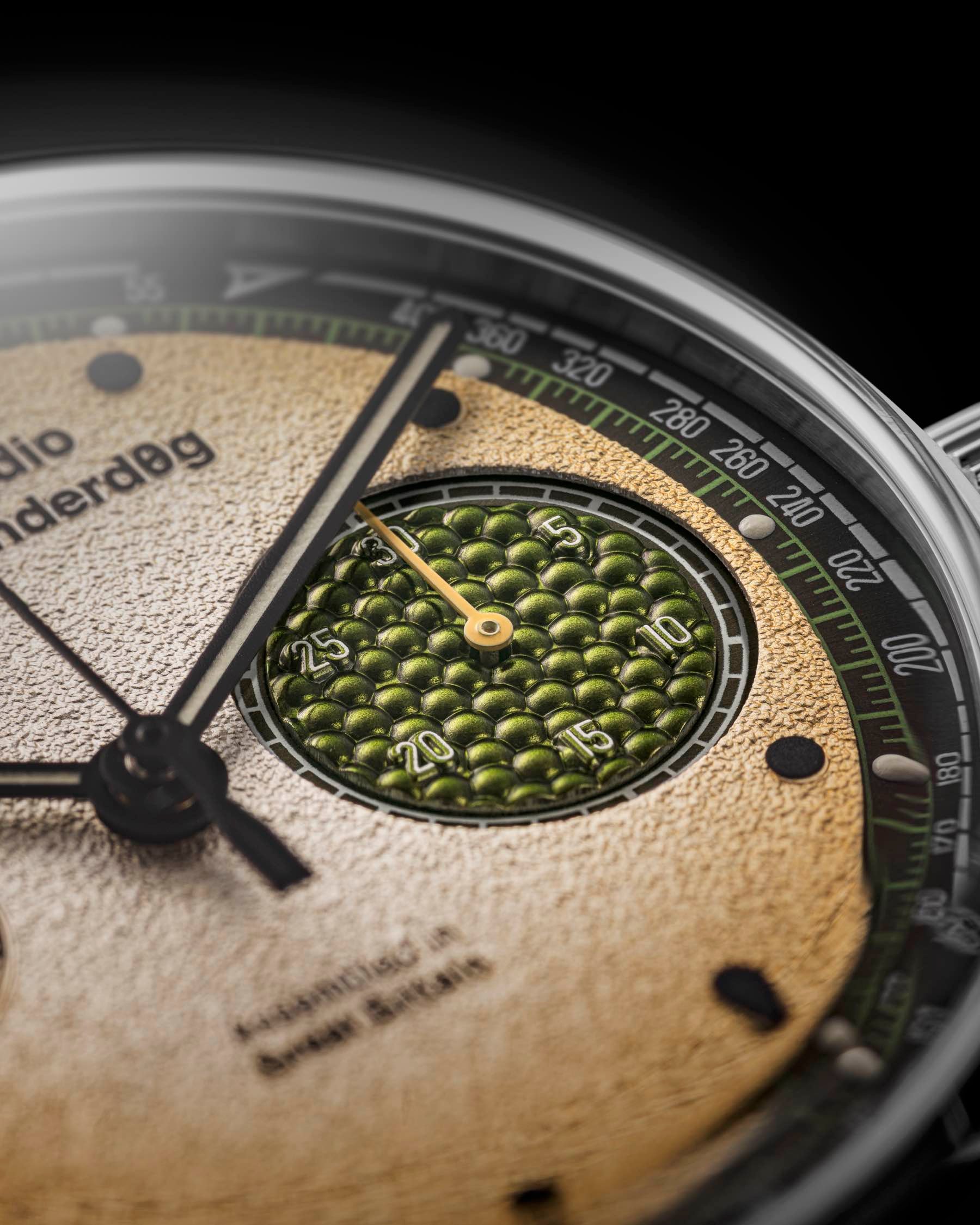 Studio Underd0g × Massena Lab 03Series Champagne & Caviar dial macro