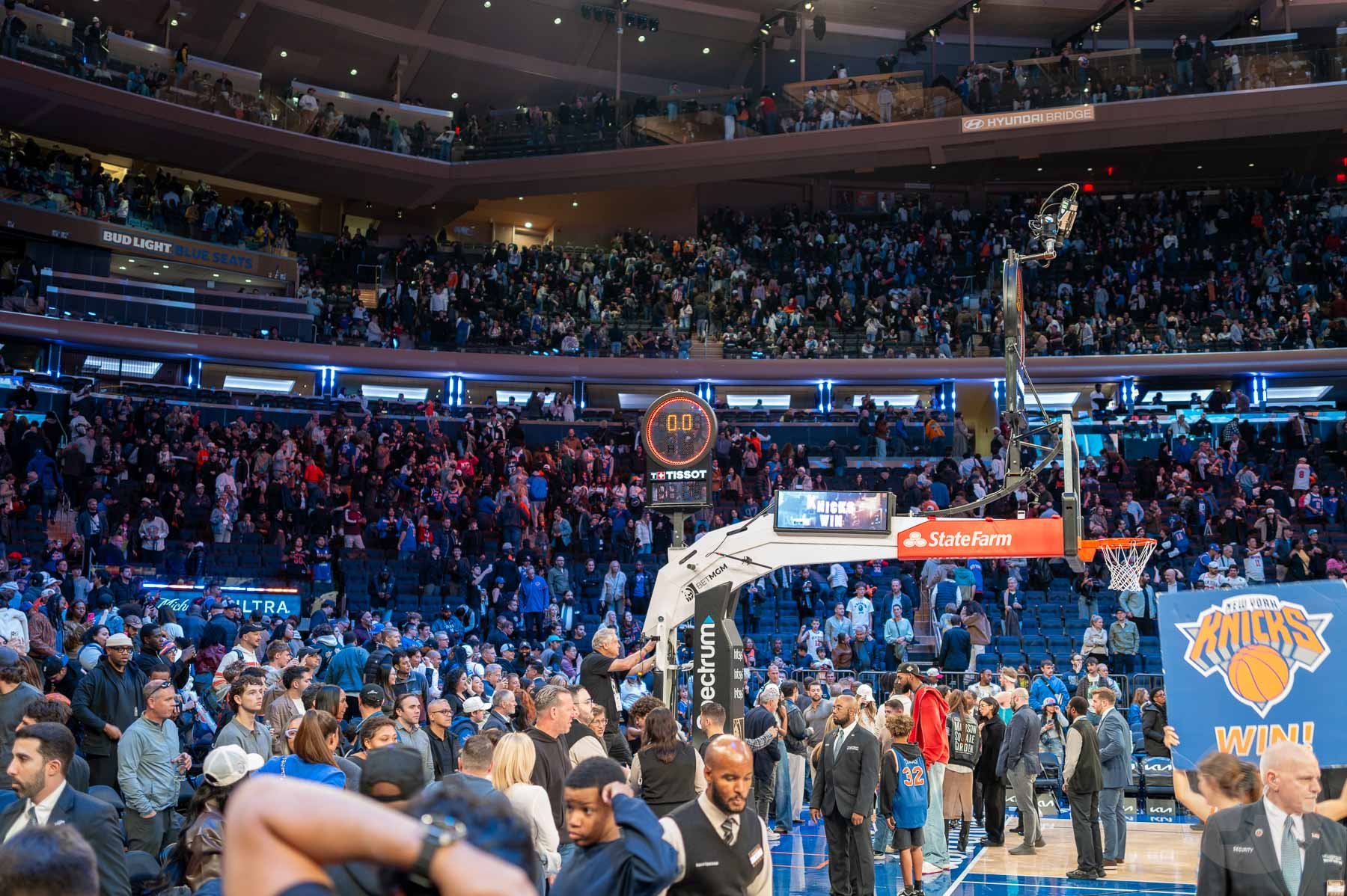 Tissot NBA shot clock in Madison Square Garden