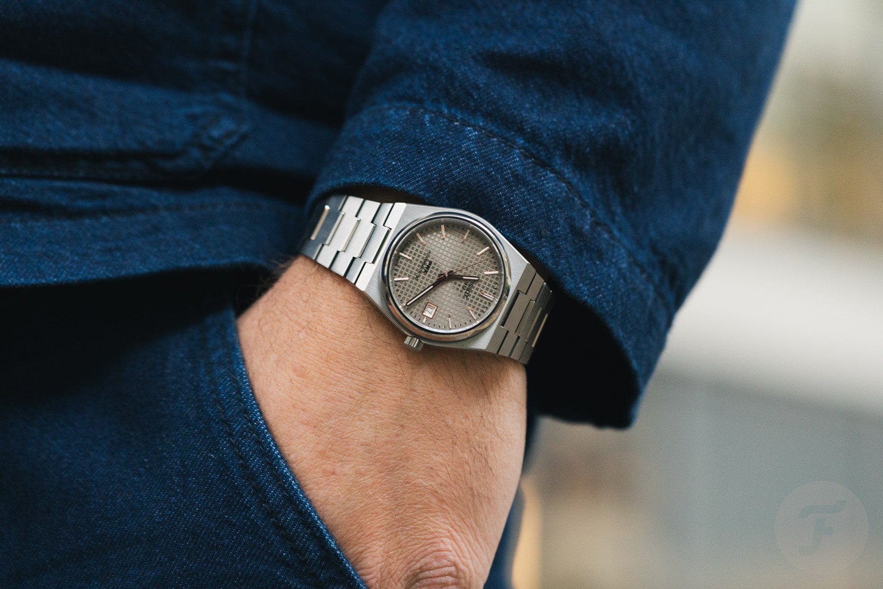 Tissot PRX Titanium 38mm pocket shot