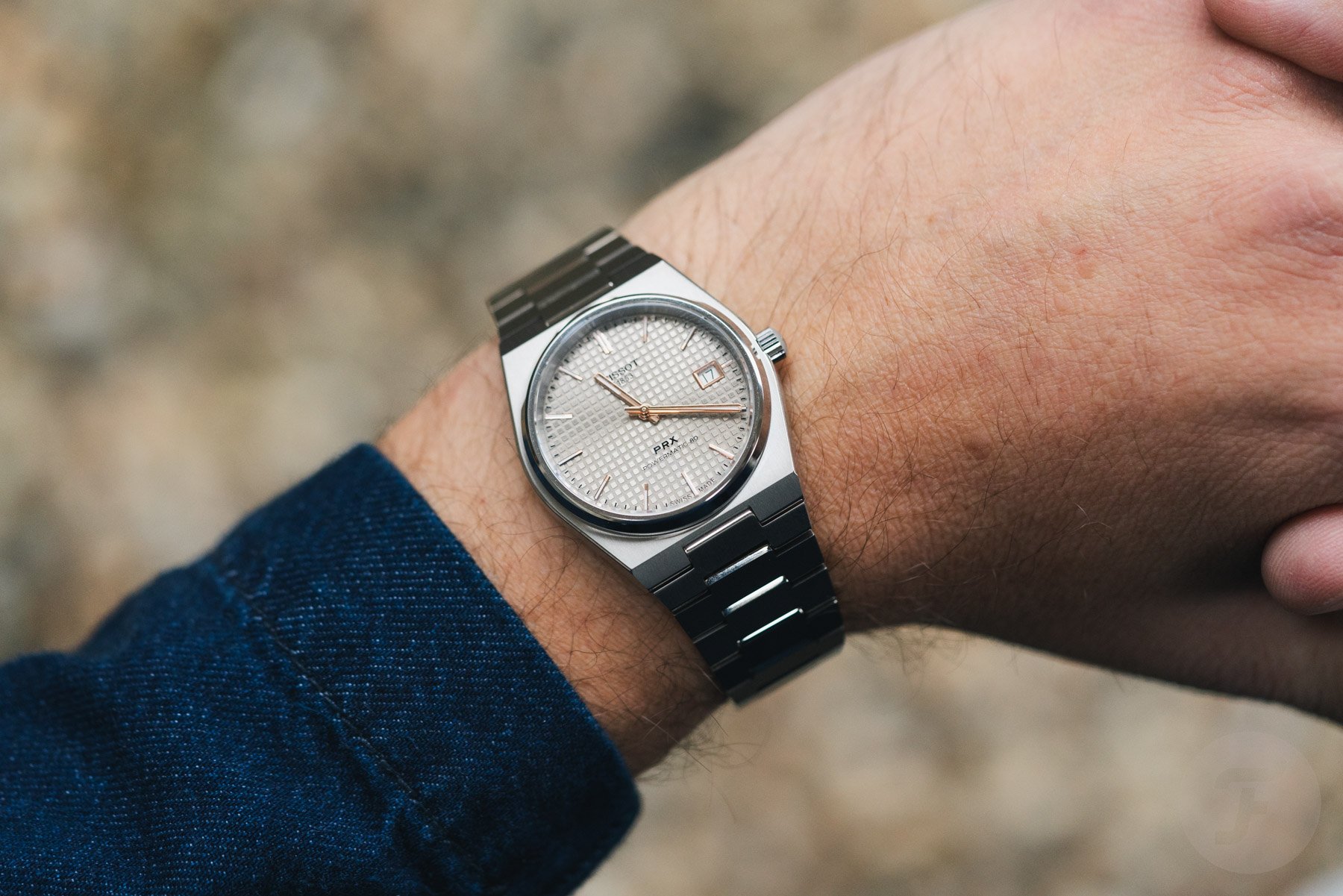 Tissot PRX Titanium 38mm wrist shot