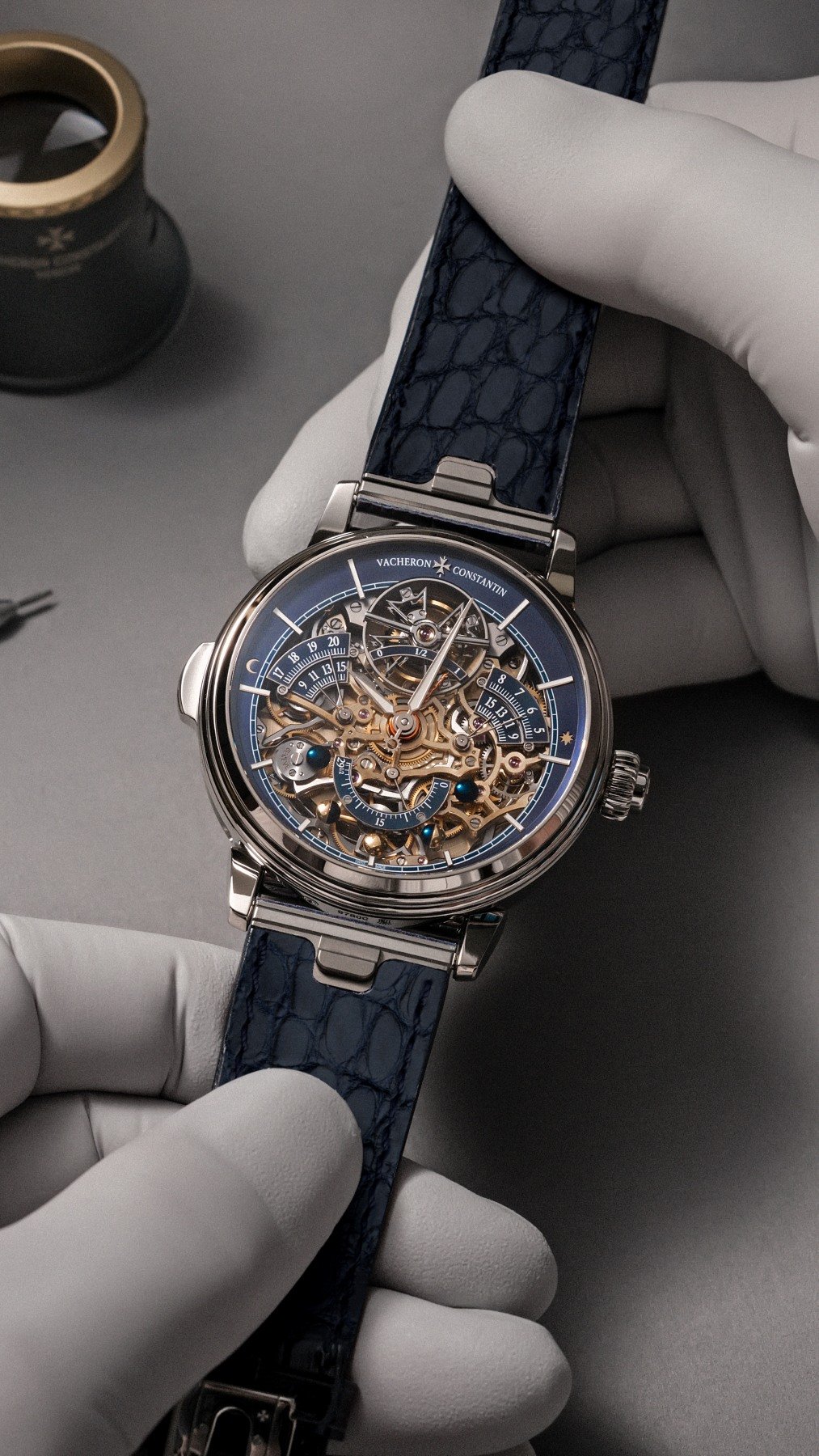 Watchmaker holding the Vacheron Constantin Cosmica Duo – Grand Complication
