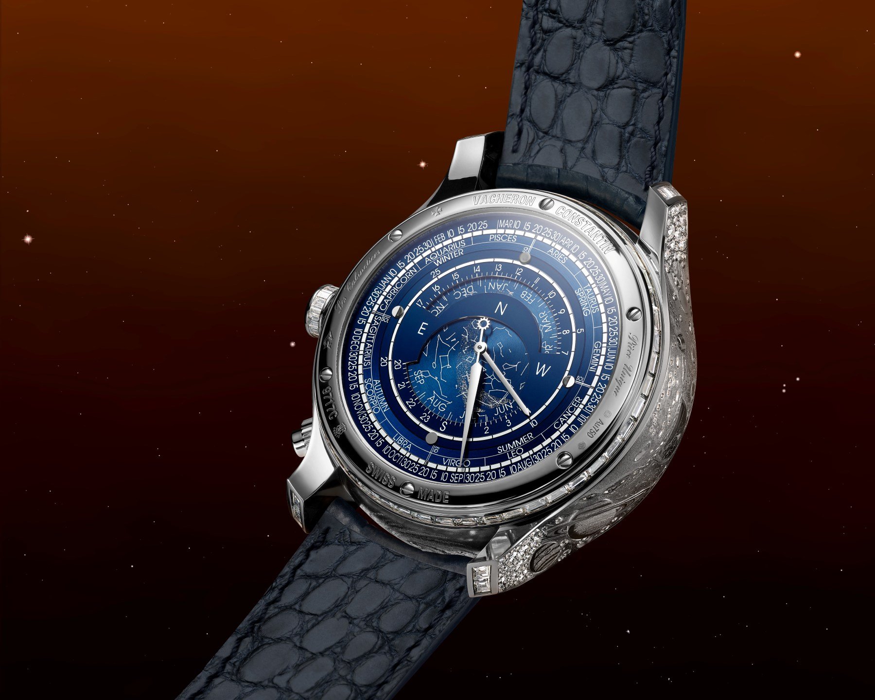 Reverse dial of the Vacheron Constantin Les Cabinotiers Grande Complication High Jewellery – Moon Dust