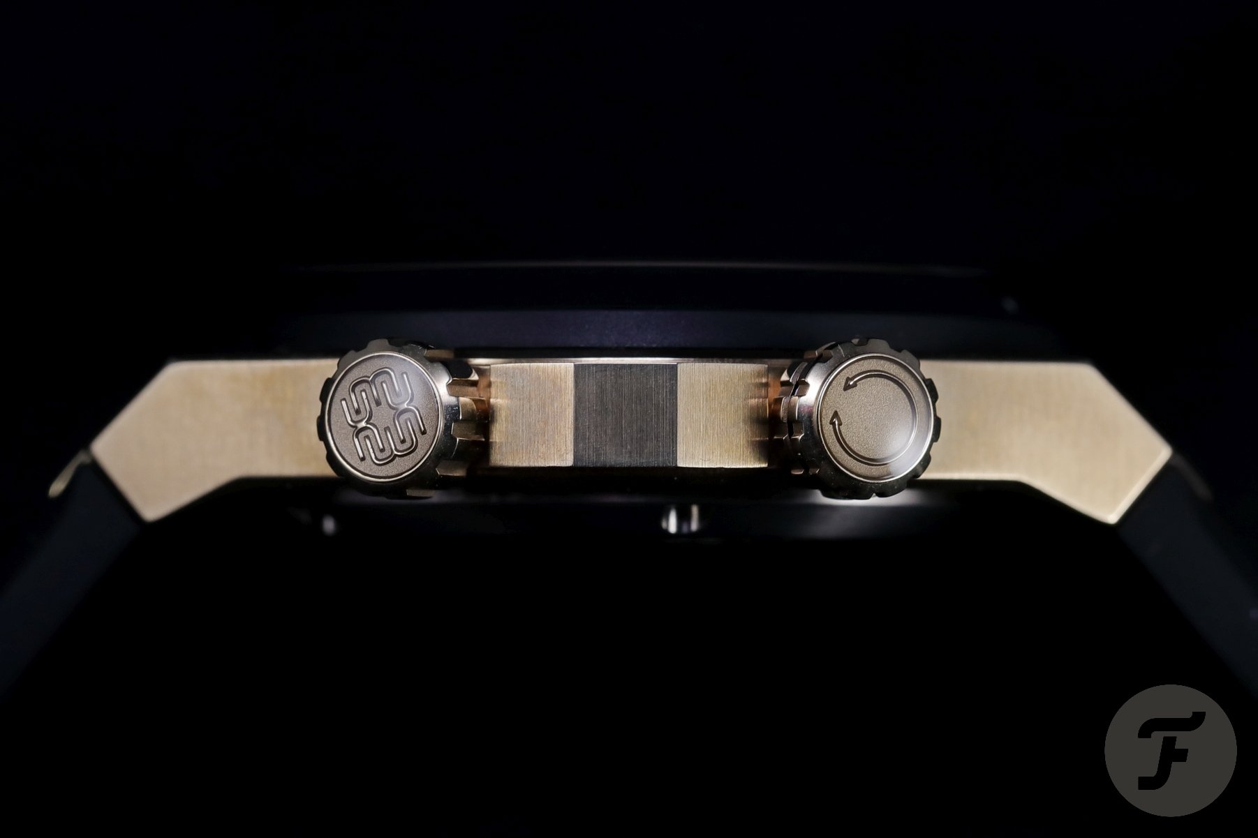 Wempe Iron Walker Diver Bronze profile, crown side