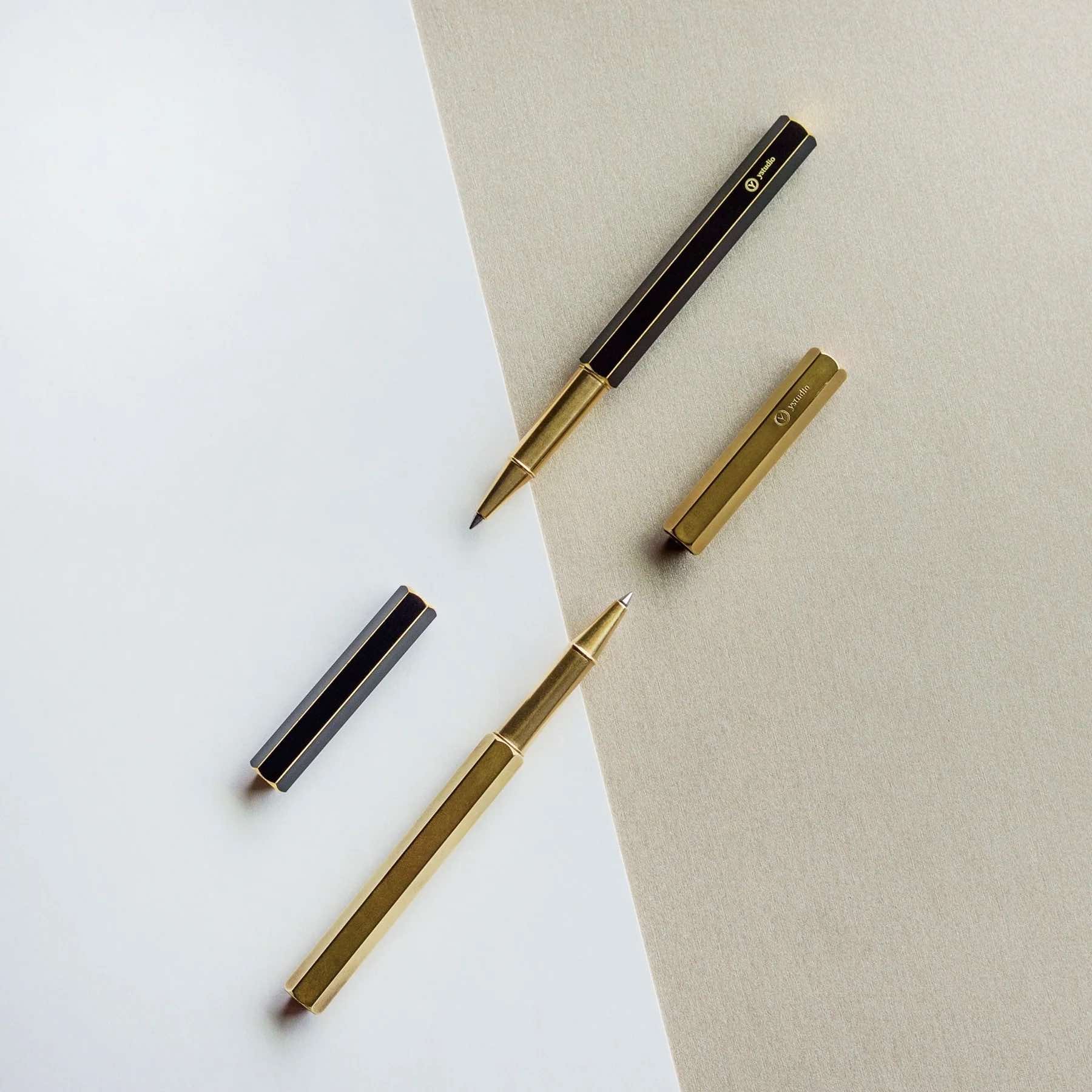 YStudio brass rollerball pens