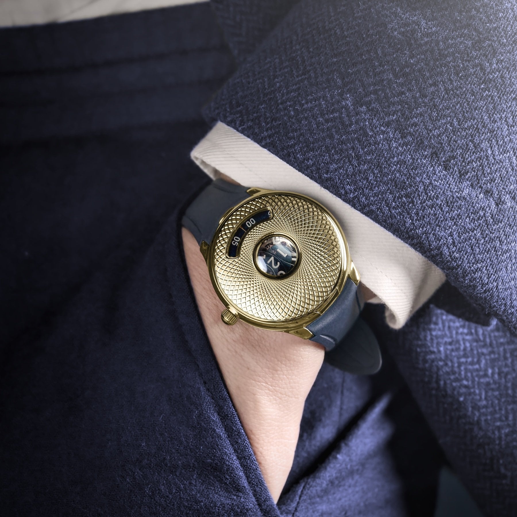 the best watches of 2025 — yellow gold Czapek Time Jumper pocket shot