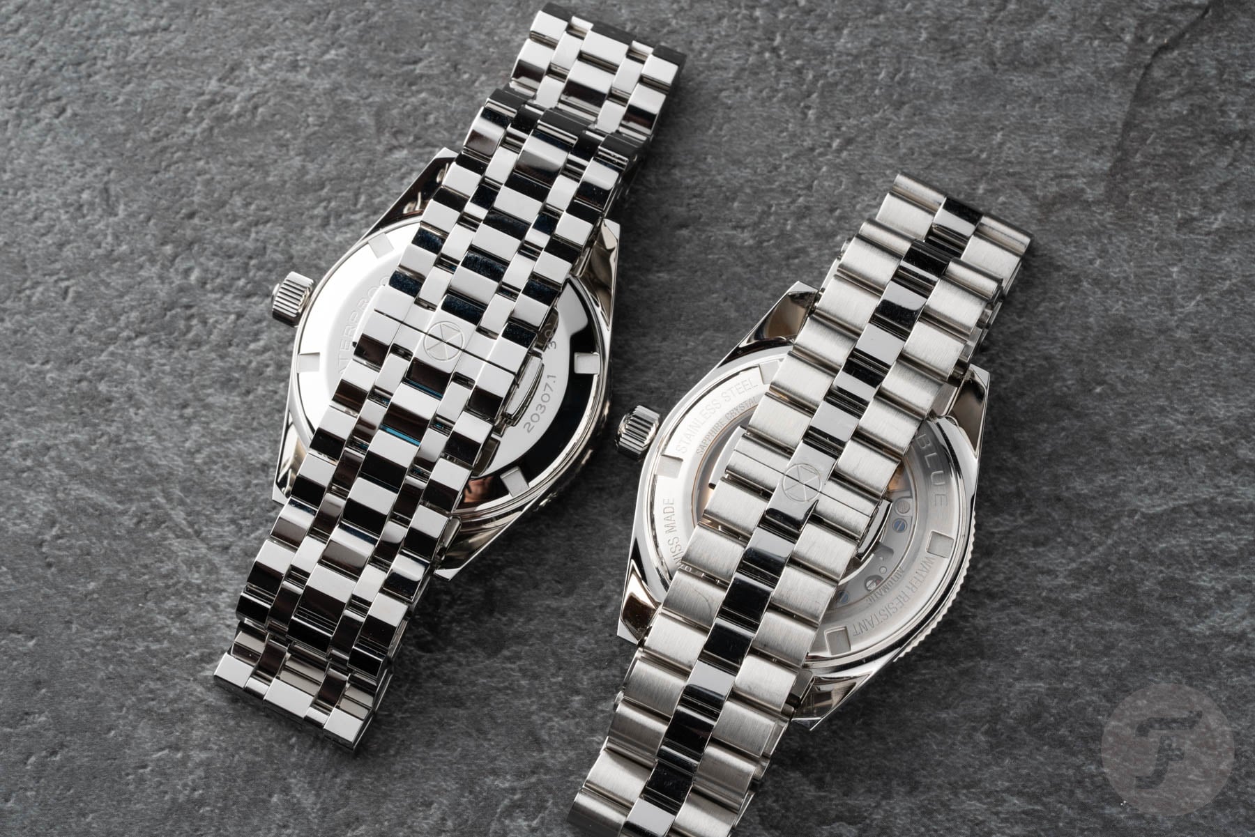 Favre Leuba Deep Raider Revival and Renaissance, face down, clasps closed