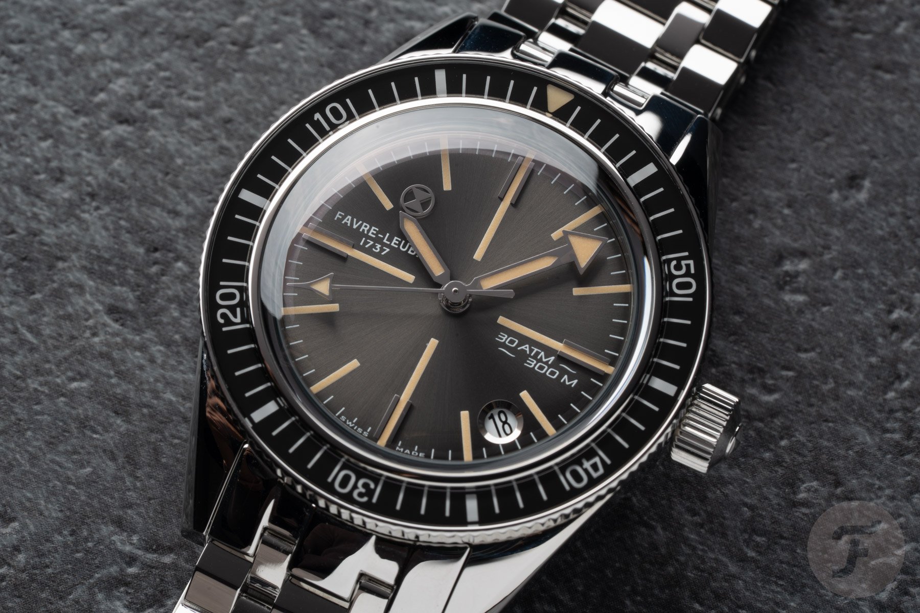 Favre Leuba Deep Raider Revival up-close flat-lay