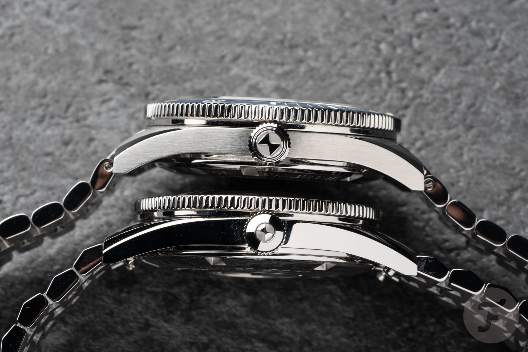 Favre Leuba Deep Raider Renaissance and Revival profile view, crown side