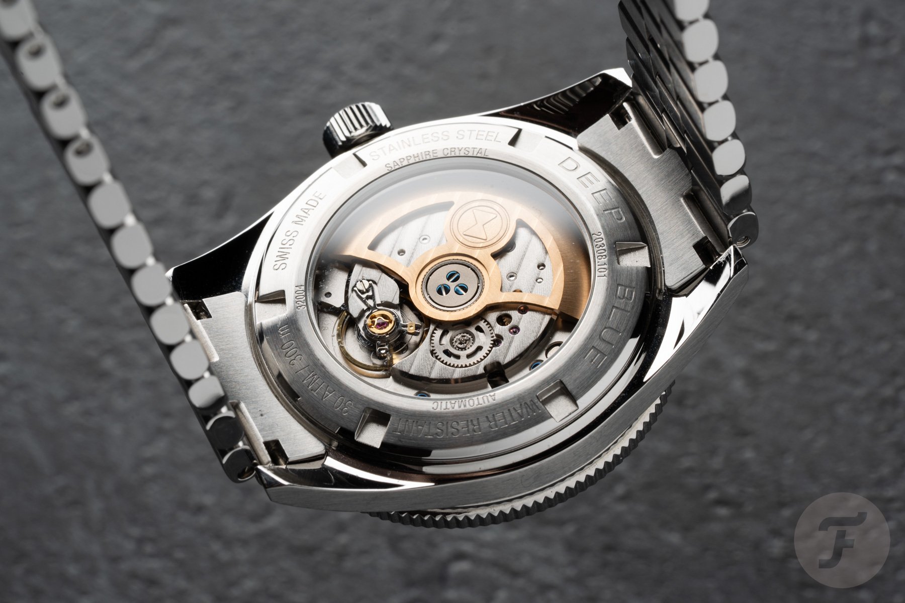 Favre Leuba Deep Raider Renaissance case back and movement