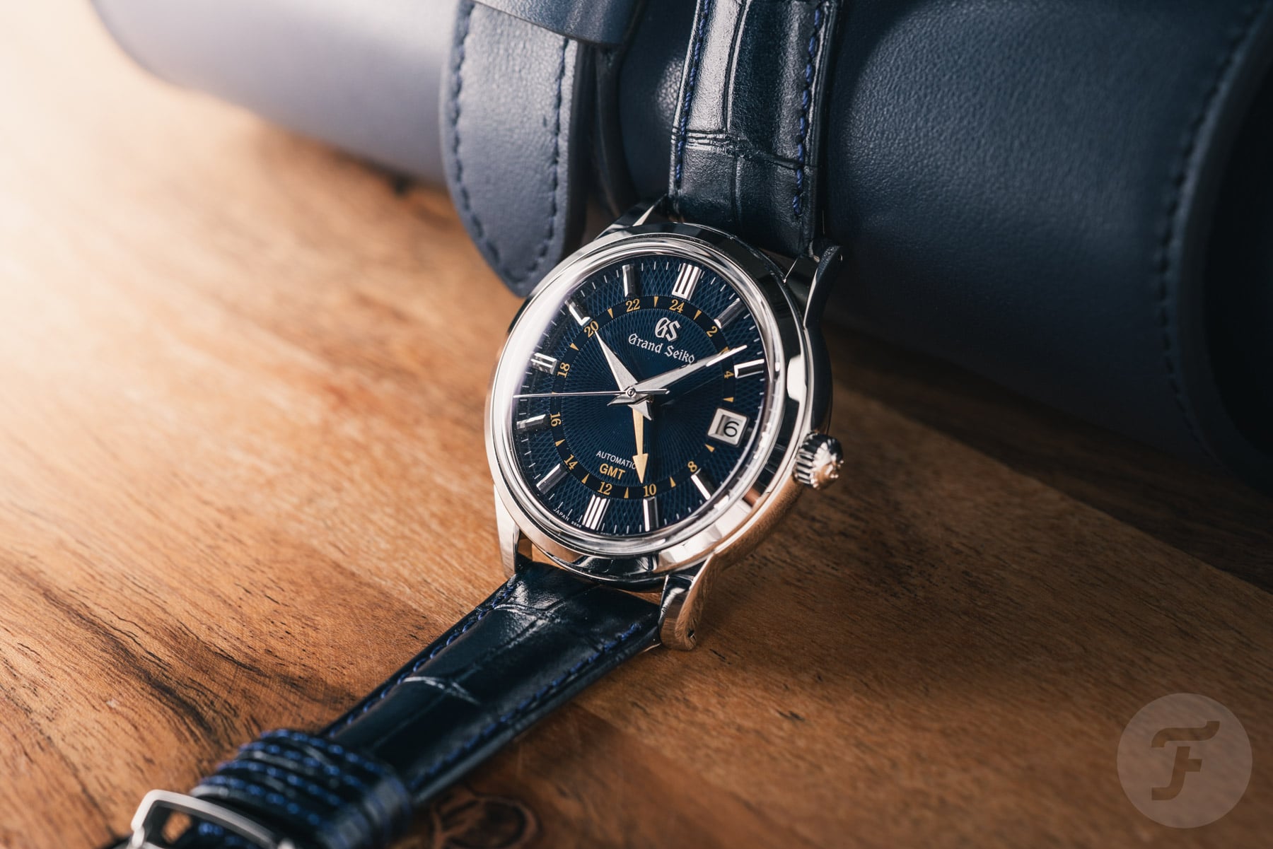 Propped up Grand Seiko GMT Moondrop SBGM257