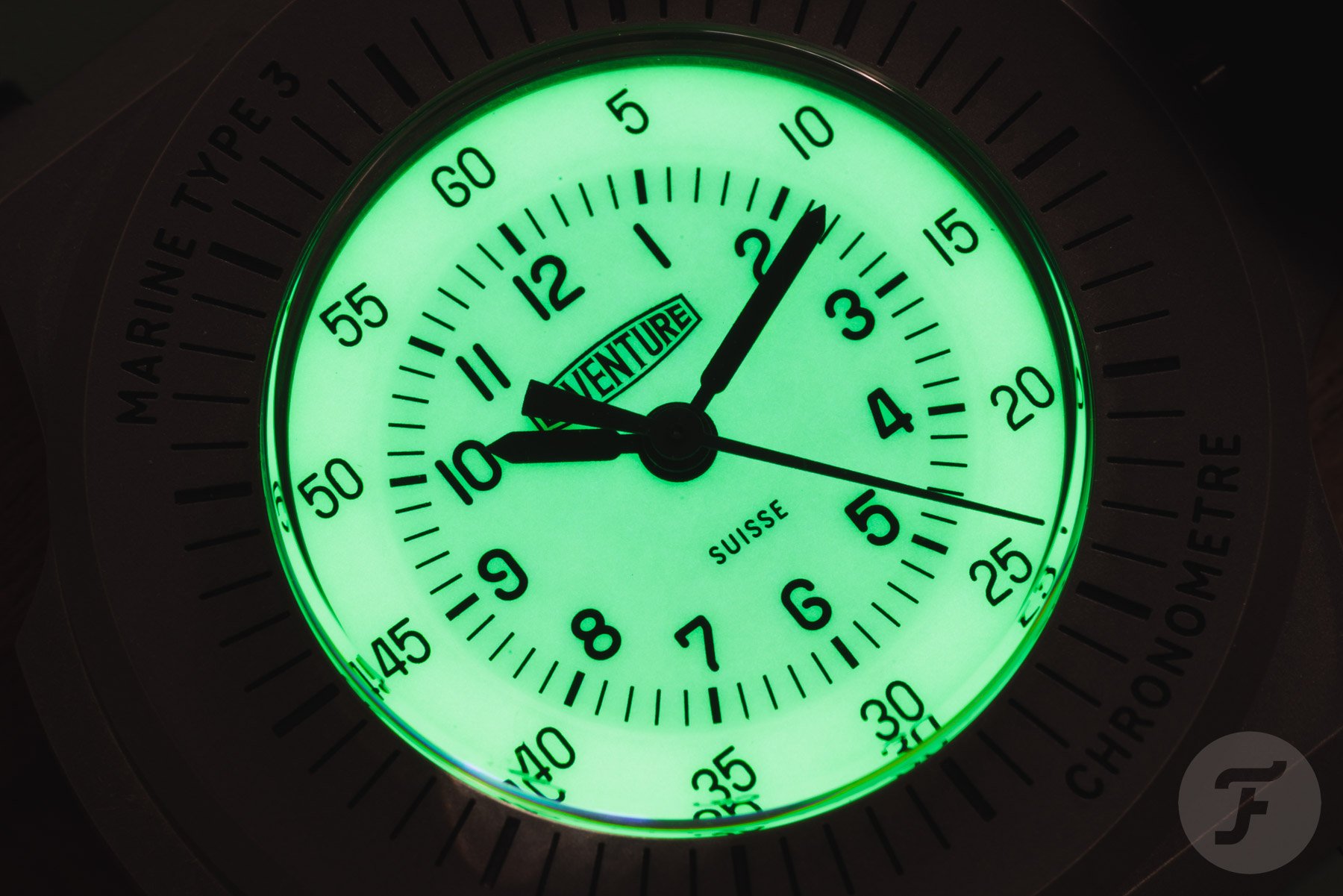 Laventure Marine Type 3 white dial glowing