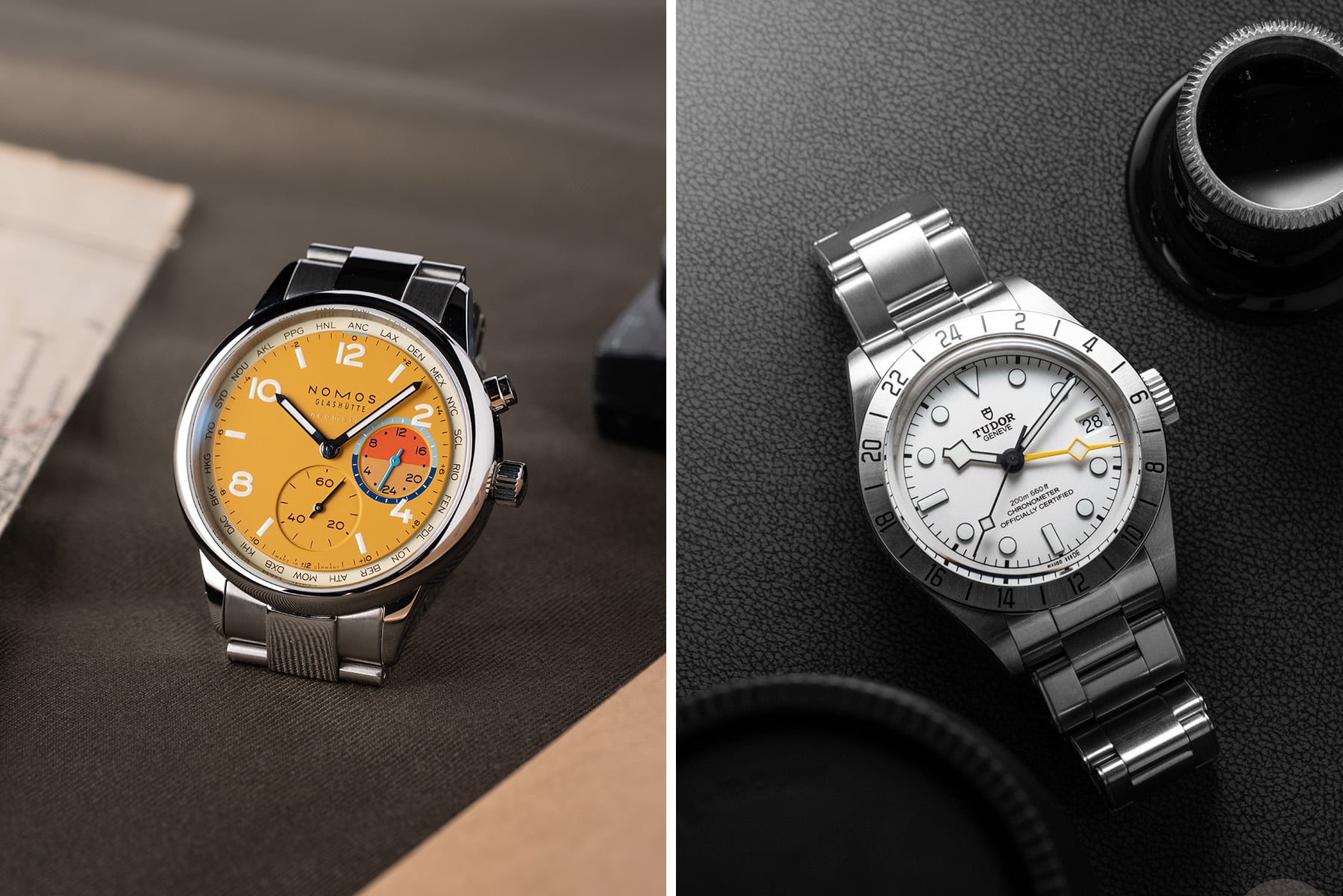Nomos Club Sport Neomatik Worldtimer Vs. Tudor Black Bay Pro