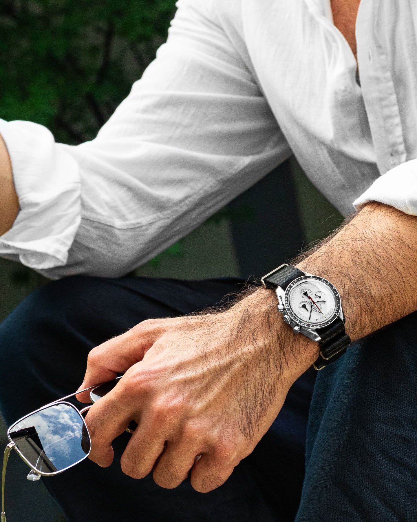 Omega Speedmaster Professional Alaska Project LE on wrist