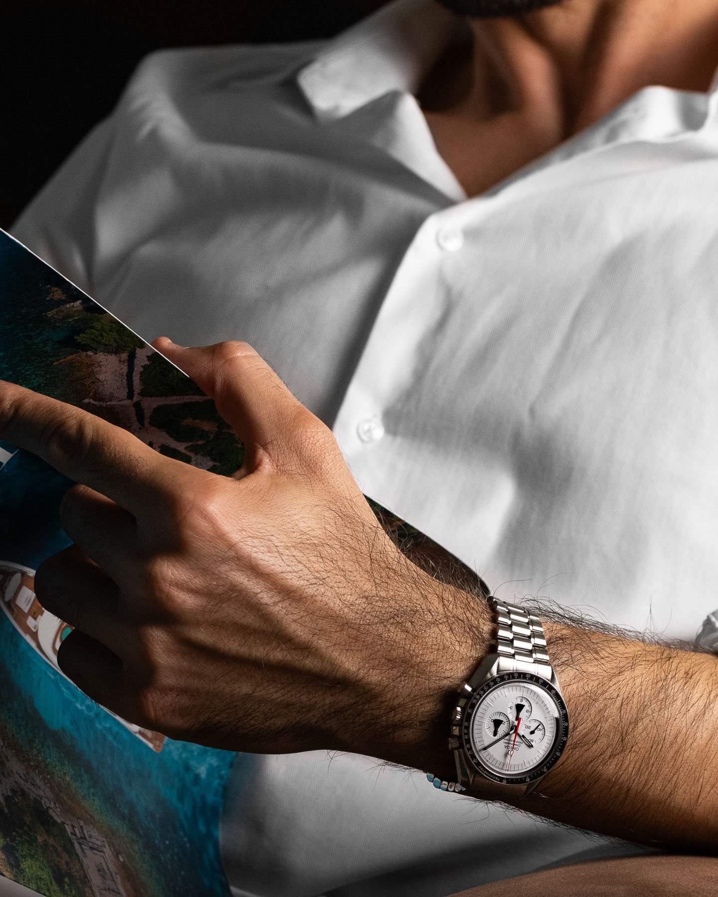 Omega Speedmaster Professional Alaska Project LE lifestyle shot