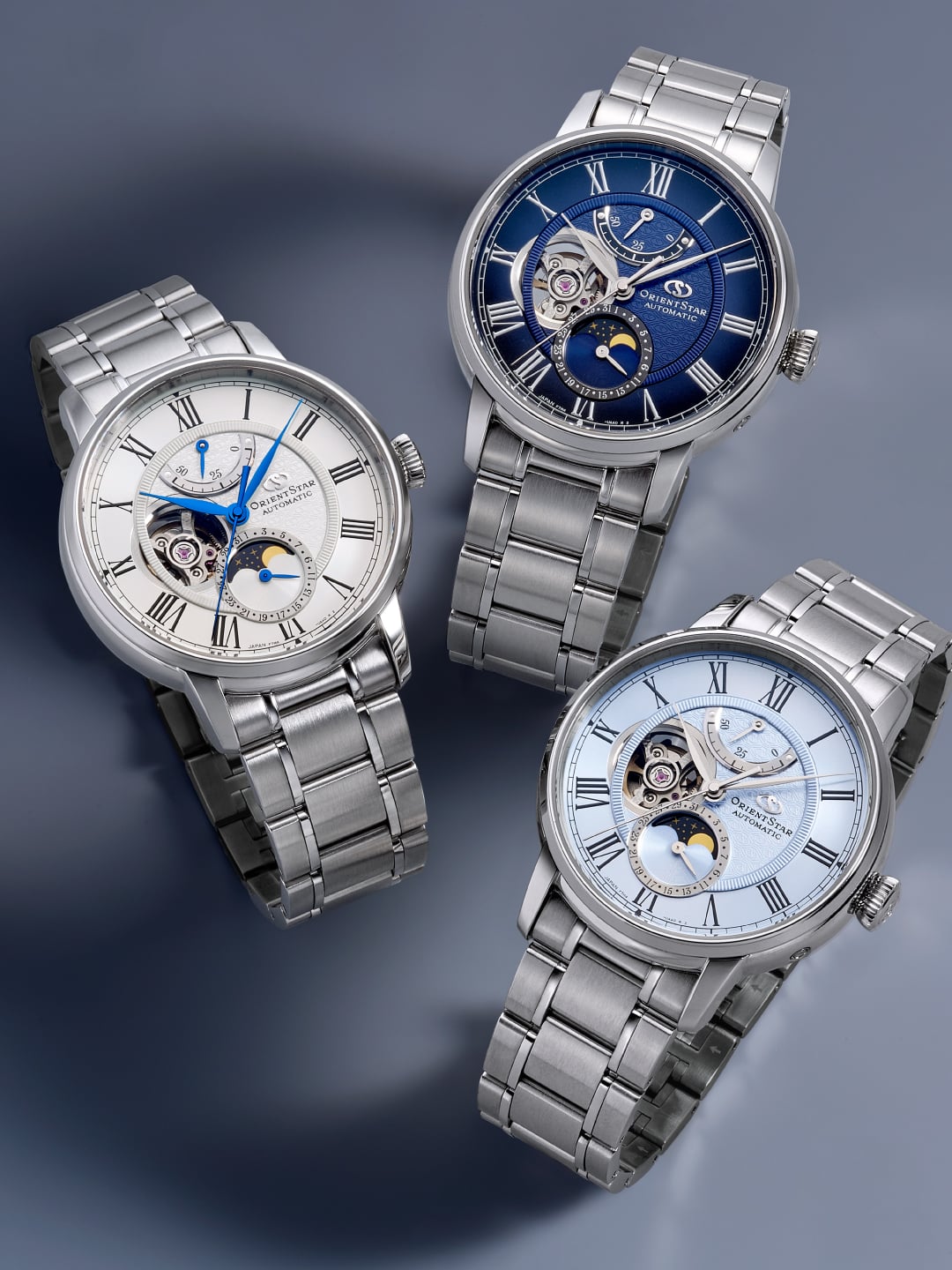 M45 F7 Mechanical Moon Phase RE-BT0005S, RE-BT0006L, and RE-BT0007L