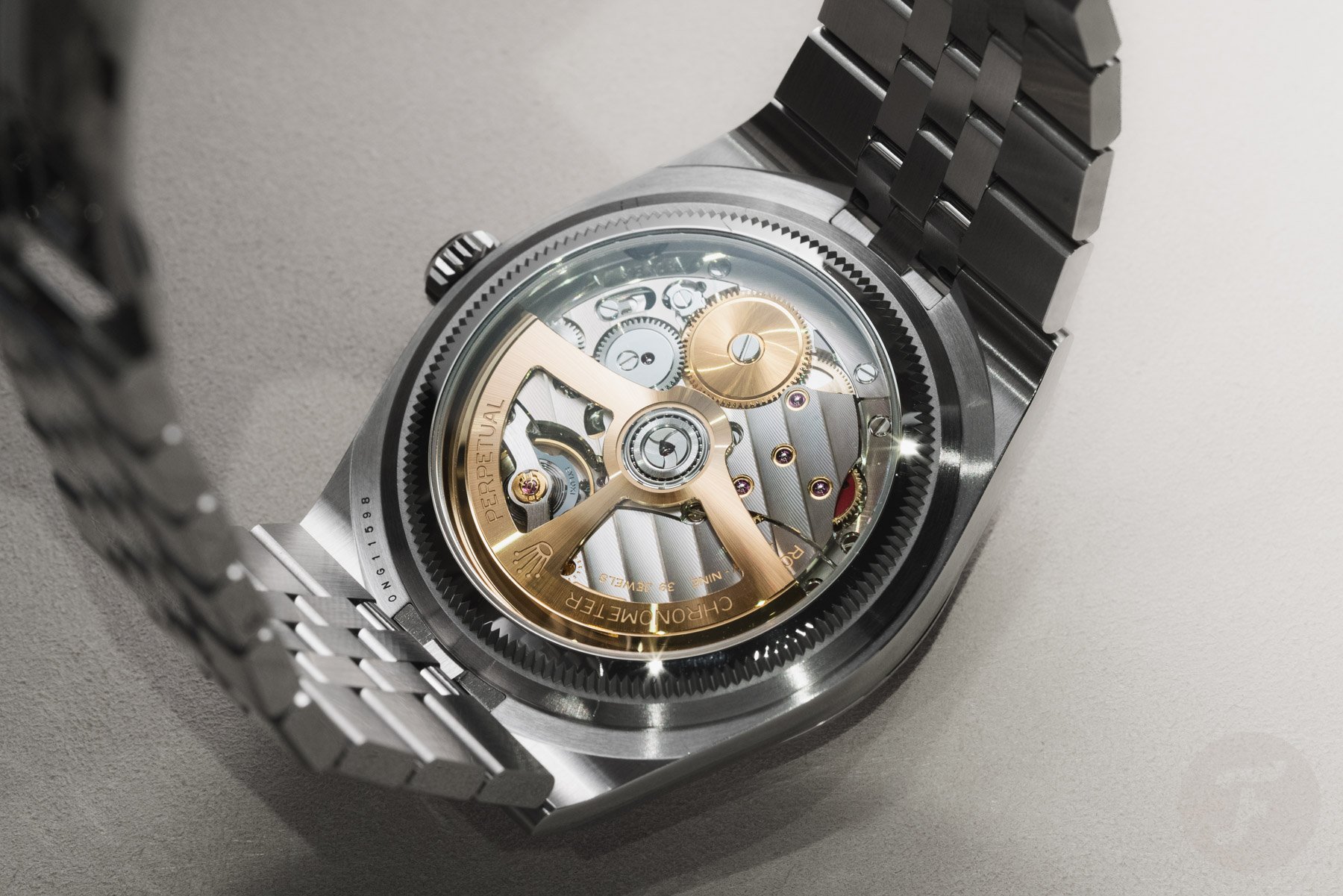 The new caliber 7135 inside the Rolex Land-Dweller