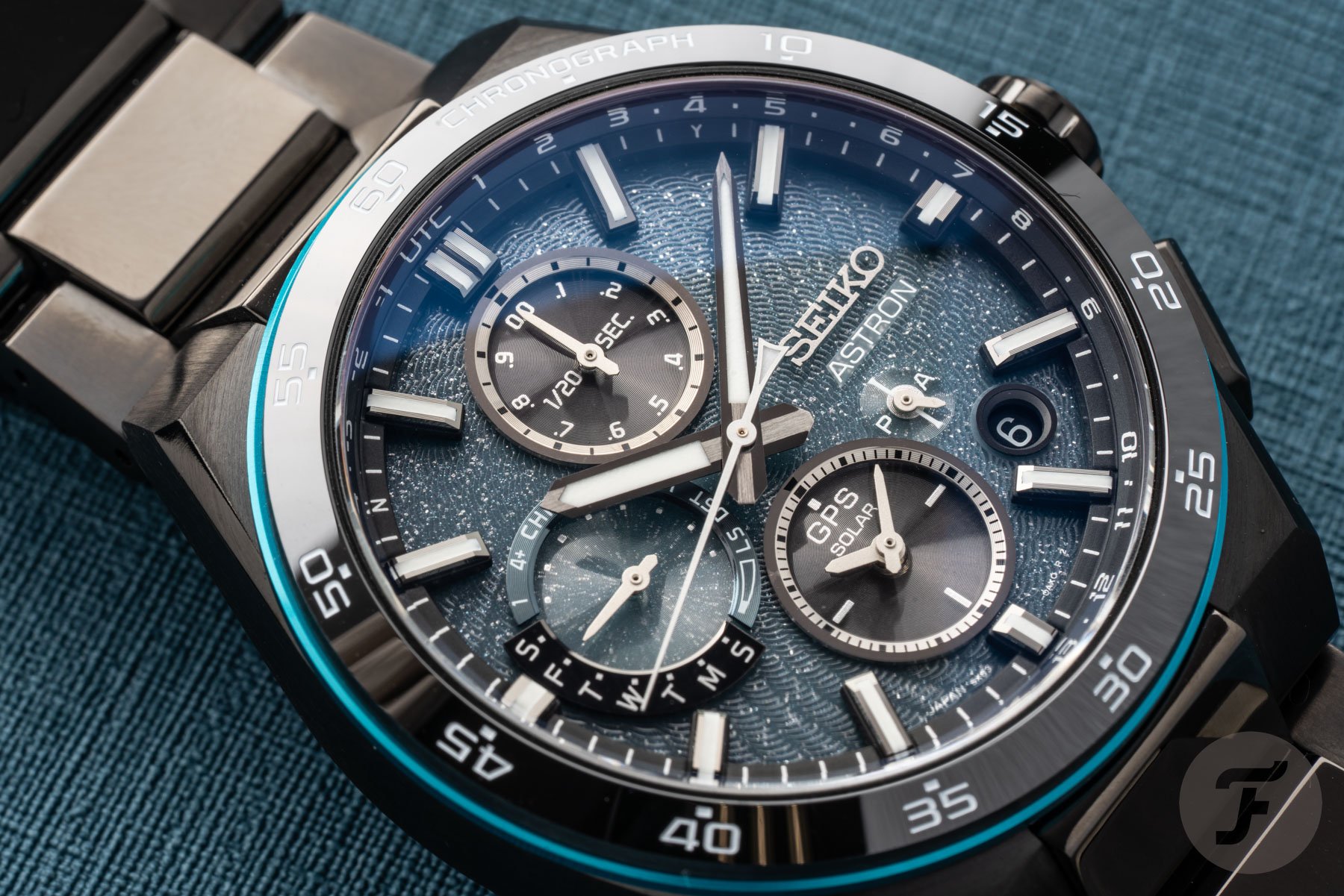 Seiko Astron SSH187 dial closeup