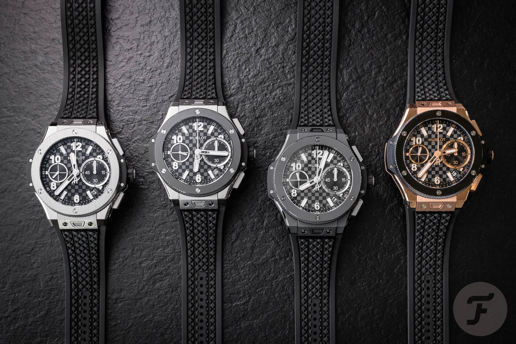 Hublot Big Bang Original Unico full collection flat-lay