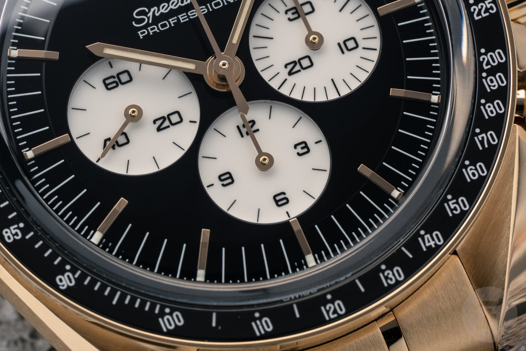 dial of Omega Speedmaster Moonwatch Professional ref. 310.60.42.50.01.002 up close