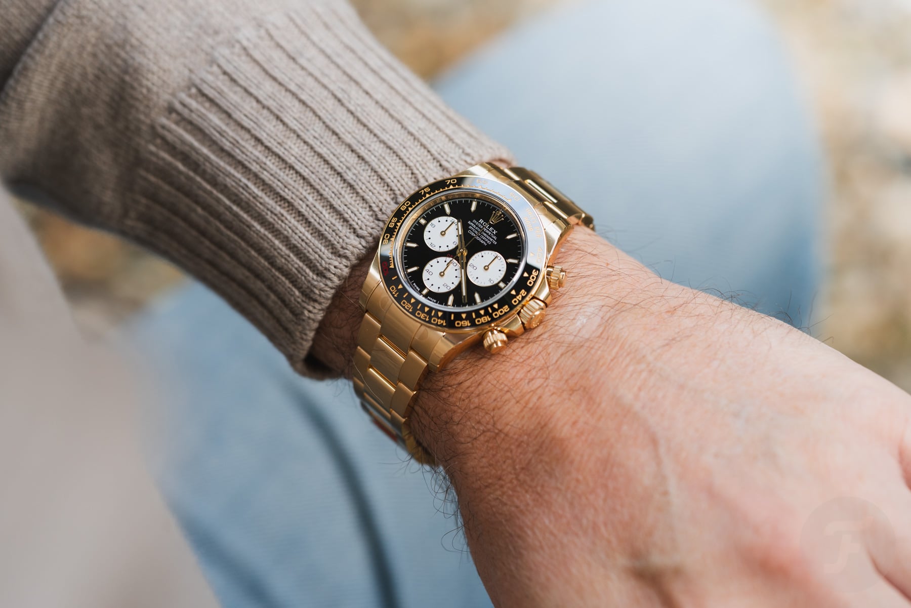 Rolex Cosmograph Daytona “Le Mans” ref. 126528LN on wrist