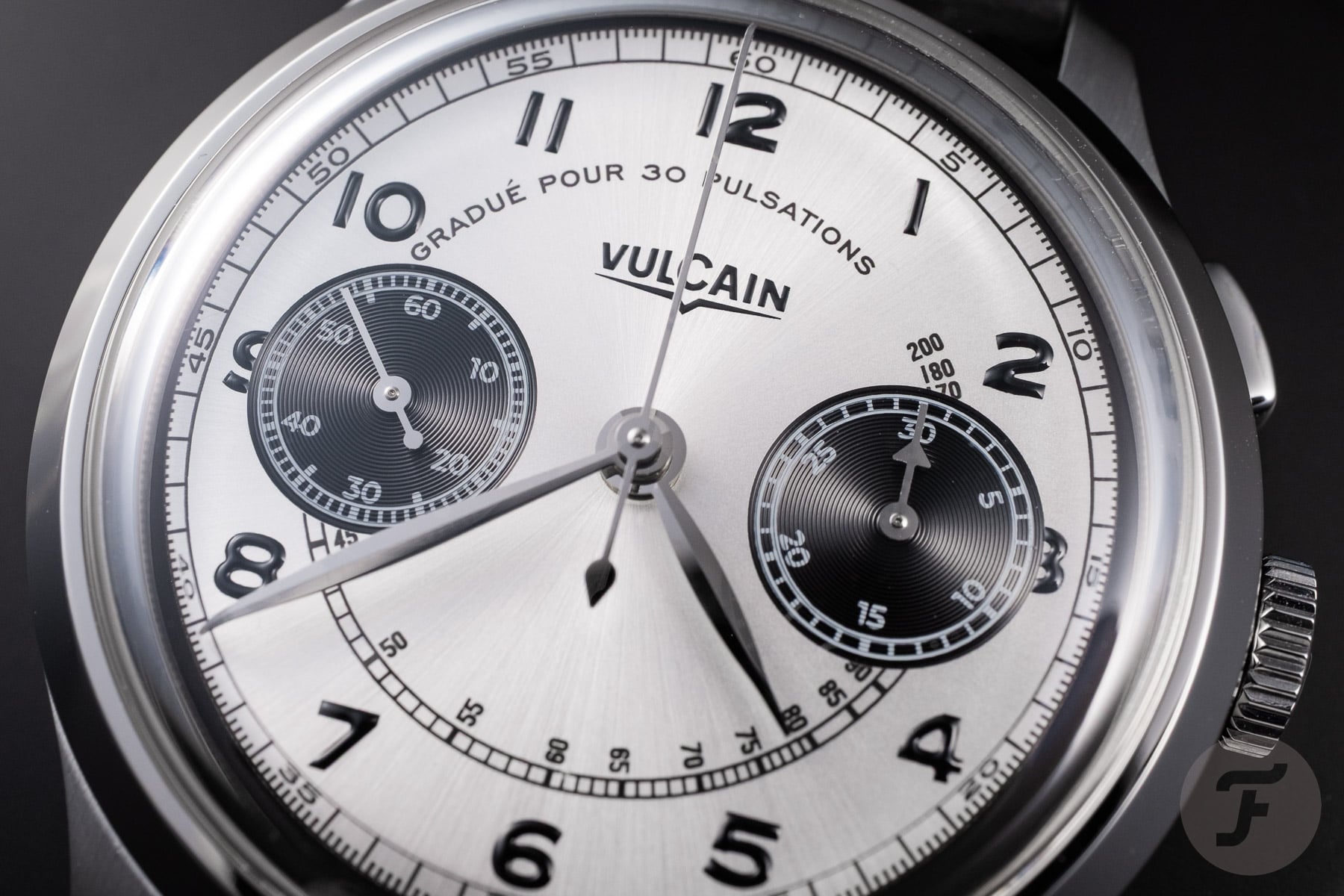 Dial of the Vulcain Monopusher Heritage Panda