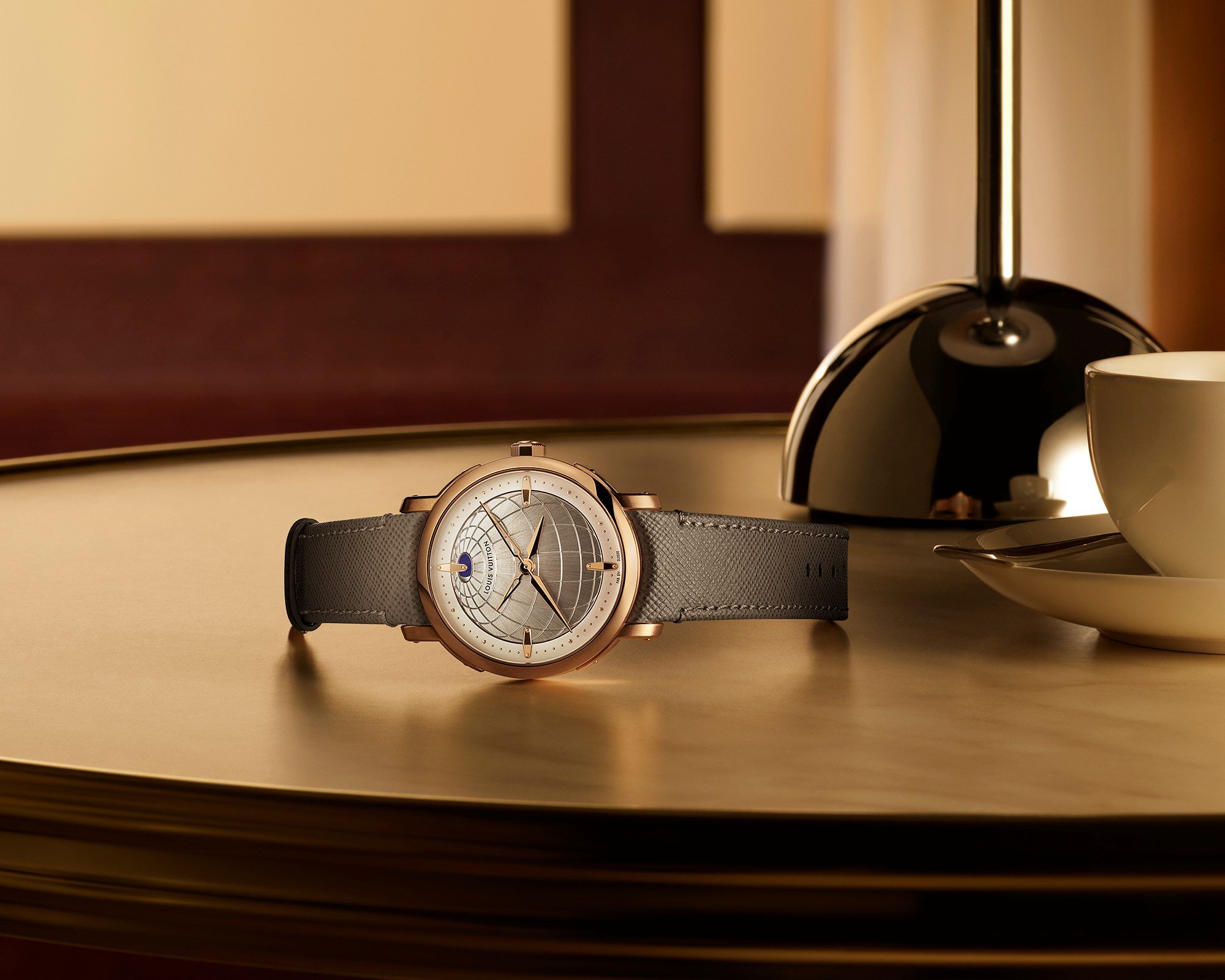 Louis Vuitton Escale Twin Zone on its side, crown up on table