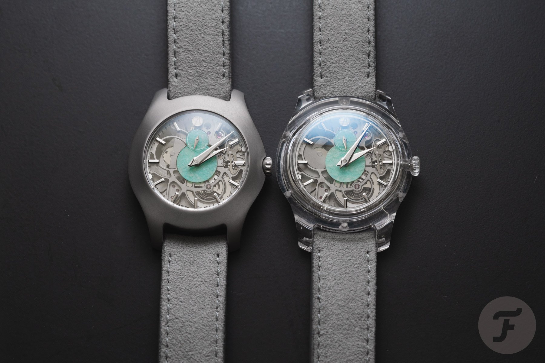 ArtyA Luminity Wavy sapphire and titanium stone dial