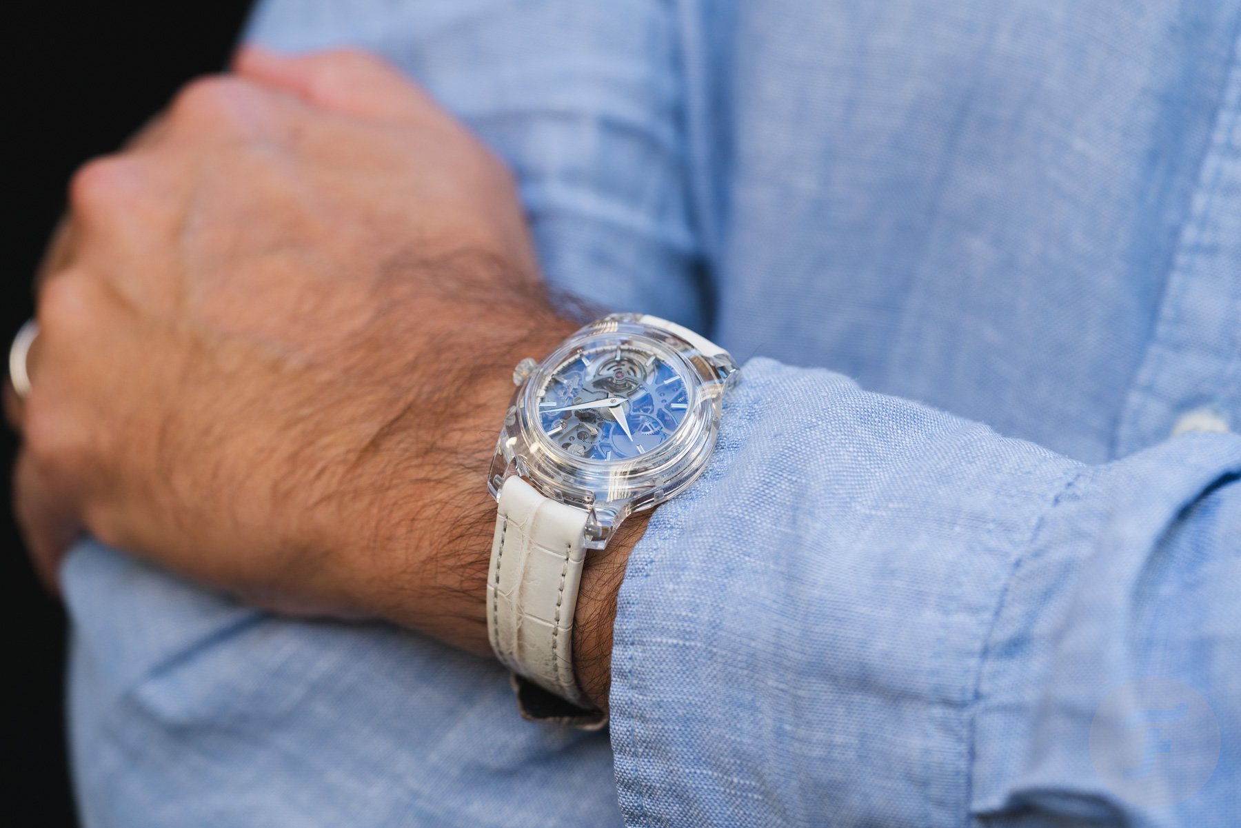 ArtyA Luminity Wavy sapphire wrist shot 2