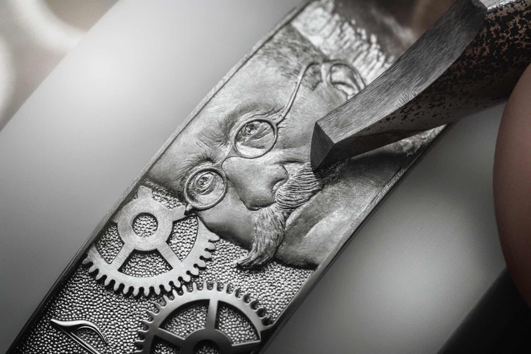 Audemars Piguet 150 Heritage Pocket Watch case engraving