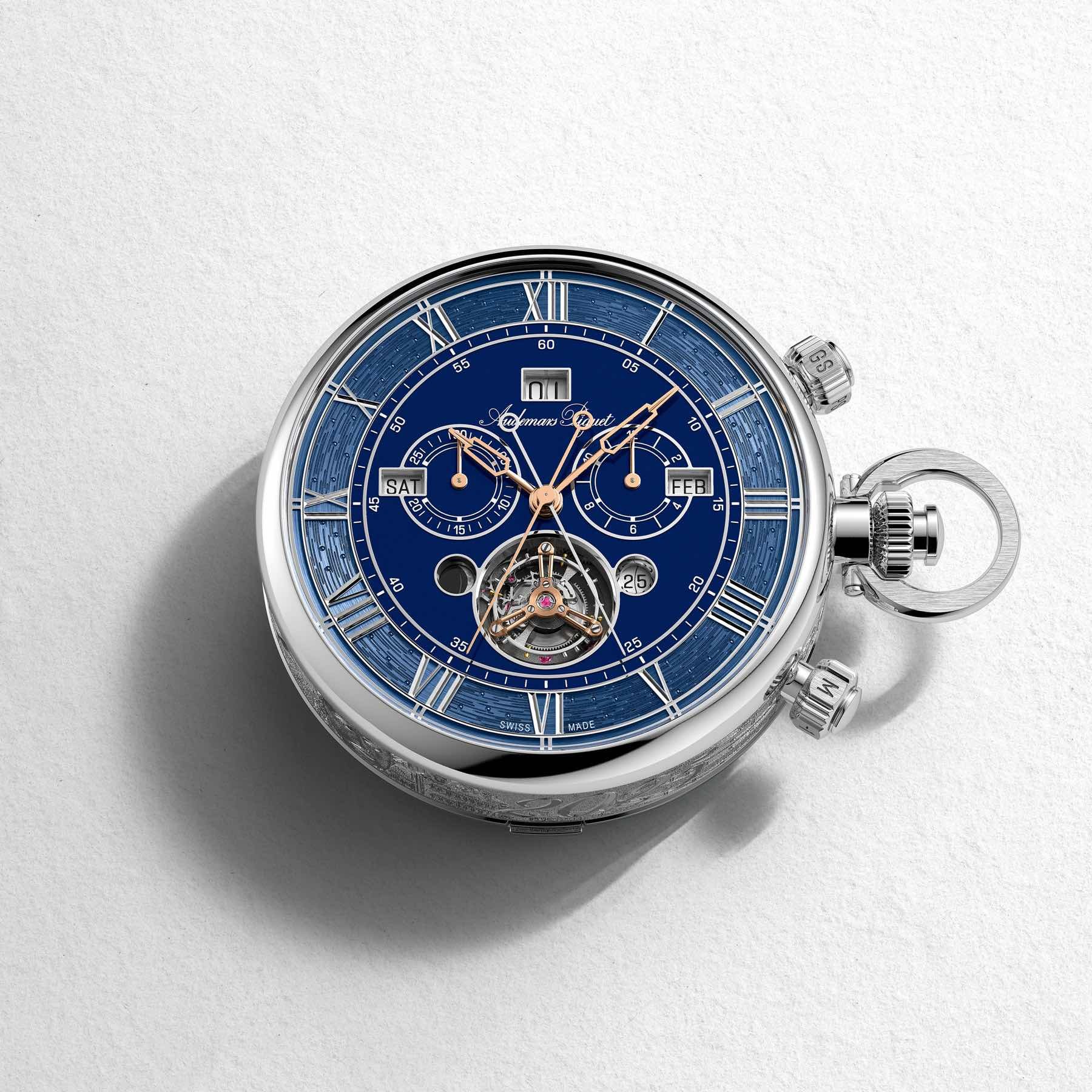 Audemars Piguet 150 Heritage Pocket Watch on a white surface