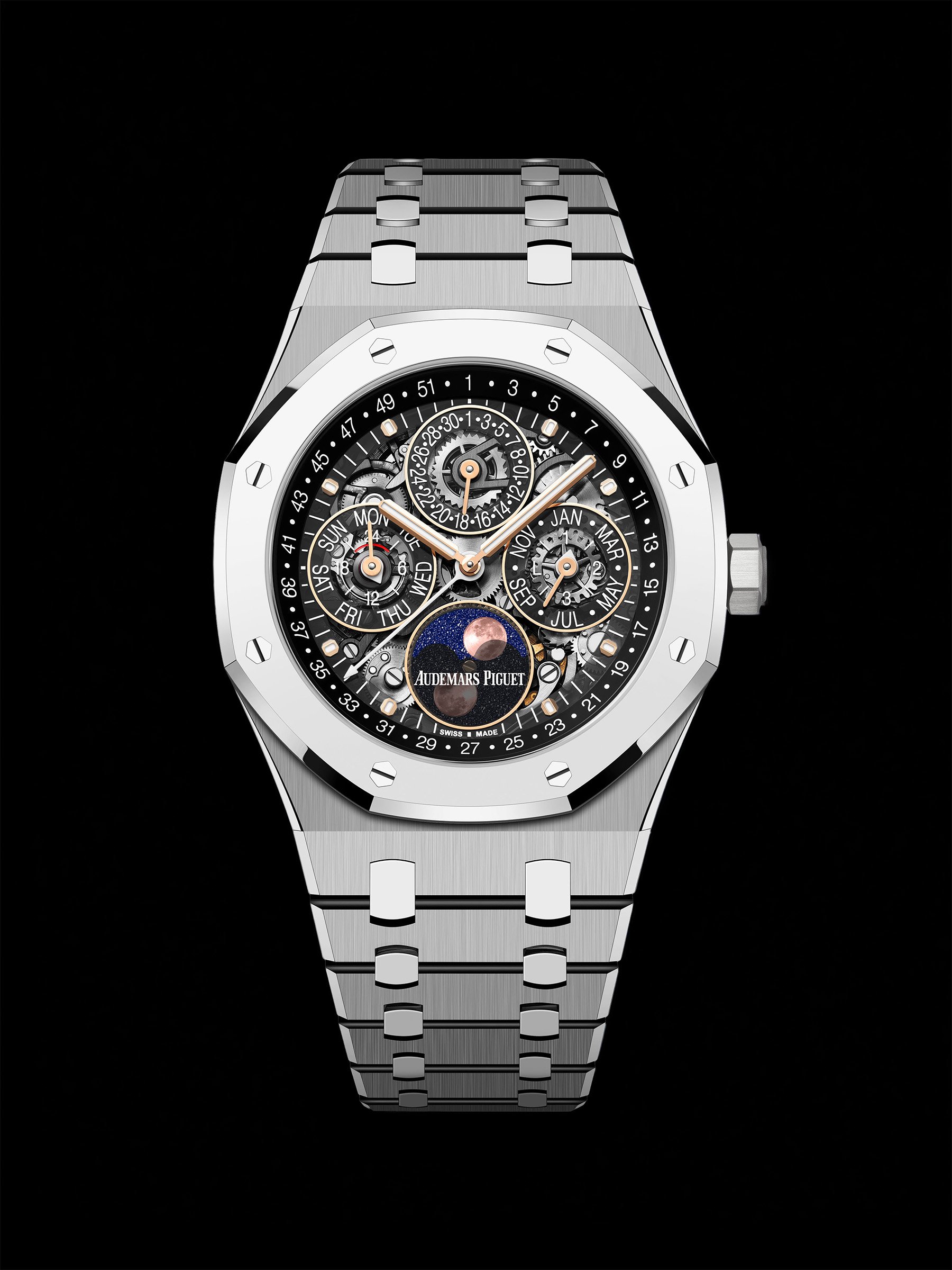 Audemars Piguet Royal Oak Selfwinding Perpetual Calendar Openworked ref. 26685XT.OO.1320XT.01 soldier shot