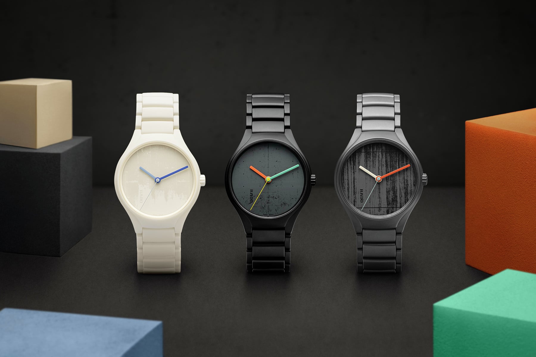 The Rado True Round × Les Couleurs Le Corbusier Special Editions