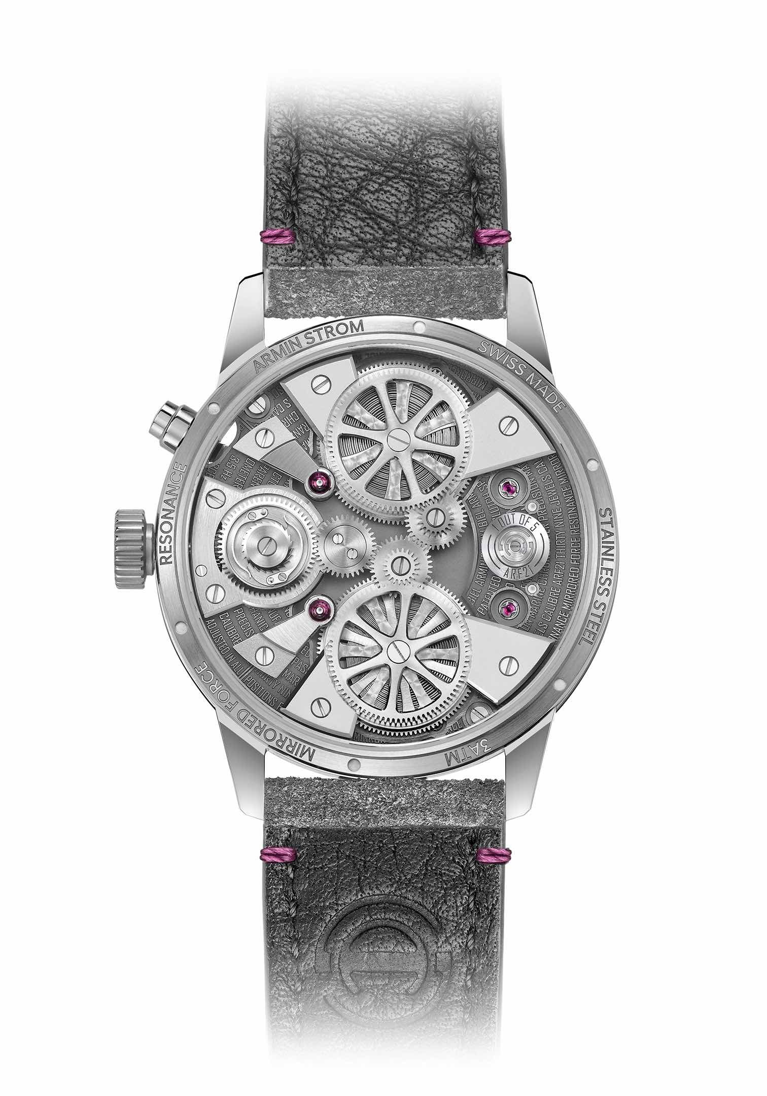 Armin Strom Mirrored Force Resonance Ruby case back and movement