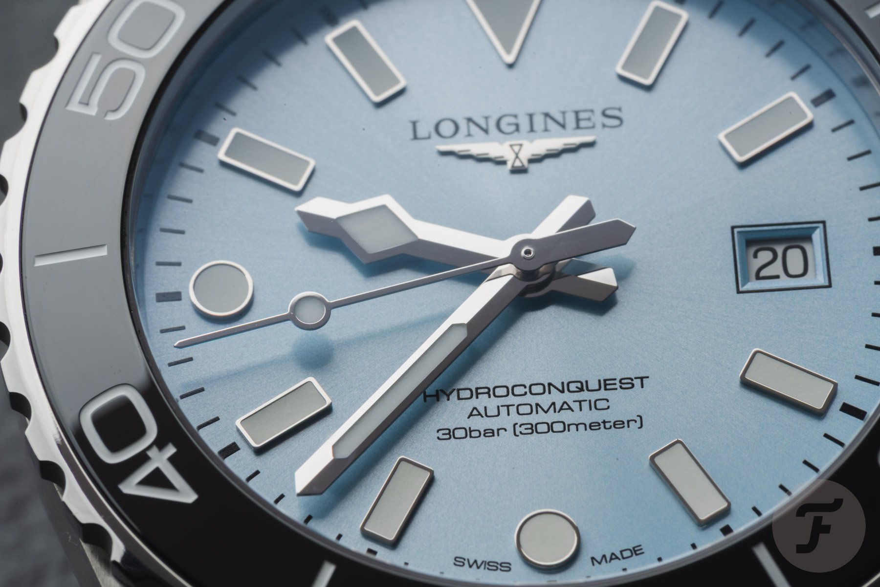 Longines Hydroconquest dial closeup